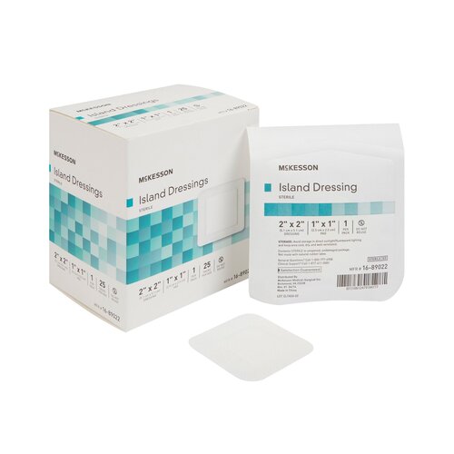 McKesson Island Dressing - Sterile Wound Care Pads for First Aid, Burns & Surgical Wounds (Various Sizes) - Ideal for Home, Hospital & Emergency Kits