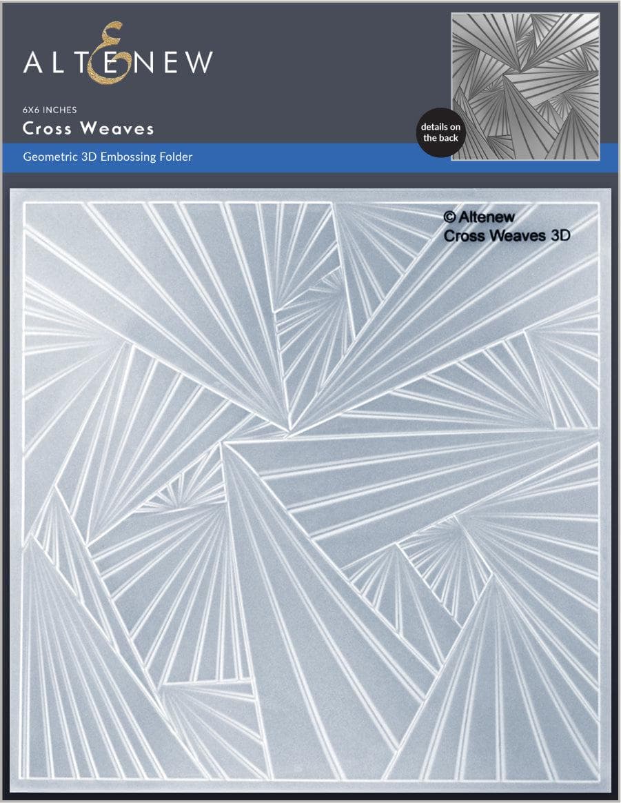 3D Embossing Folder for Card Making - Cross Weaves Design - Perfect for Scrapbooking, DIY Crafts, and Handmade Greeting Cards