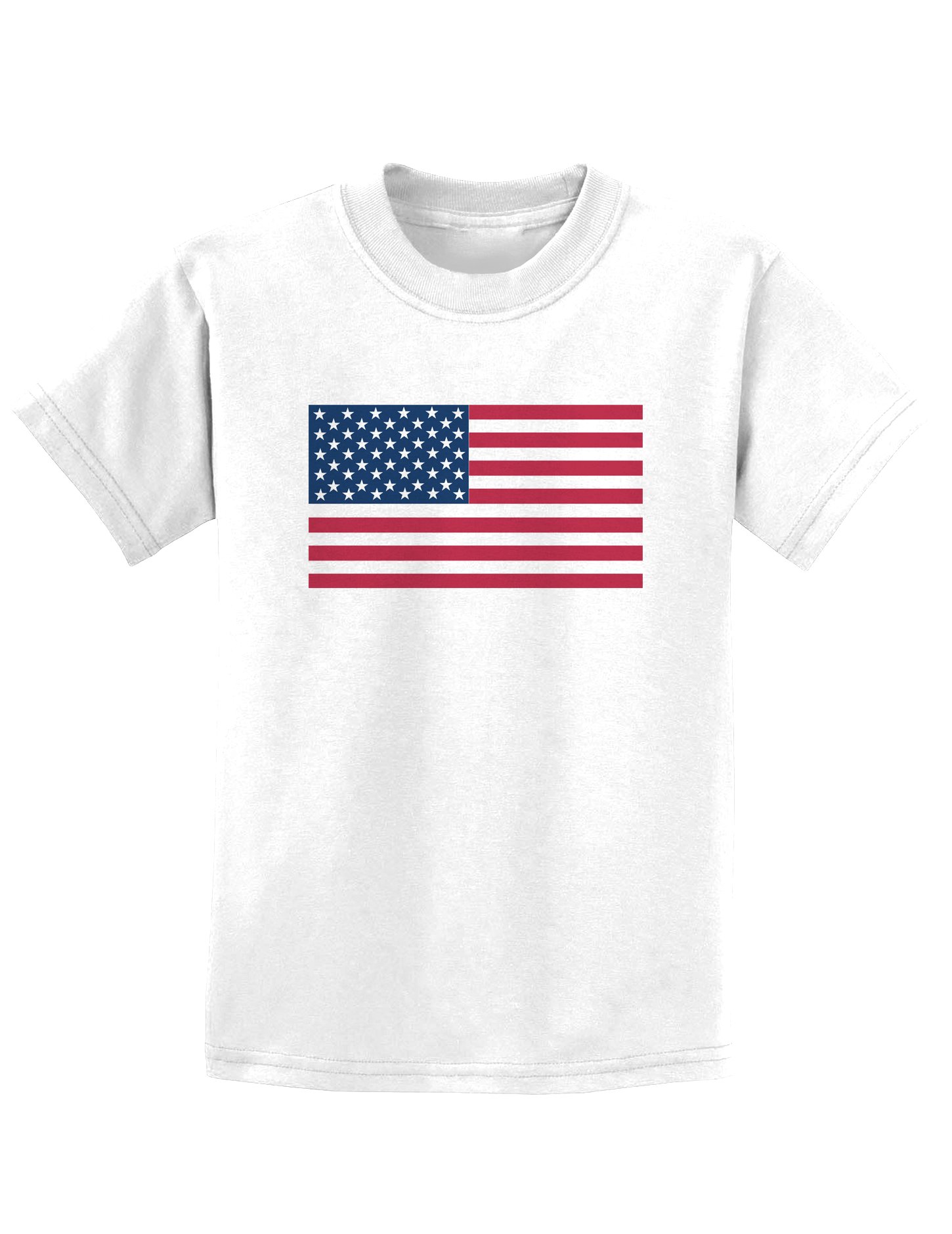 TOOLOUD Patriotic American Flag Kids T-Shirt - Comfortable Cotton Tee for Boys & Girls - Perfect for 4th of July, Memorial Day & School Events