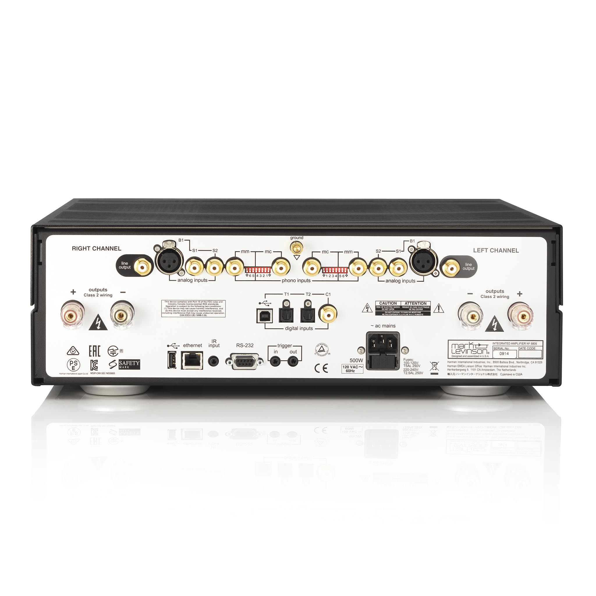 Mark Levinson No5805 High-End Integrated Amplifier - Premium Home Audio System for Music Lovers & Audiophiles (Perfect for Living Rooms, Home Theaters & Recording Studios)