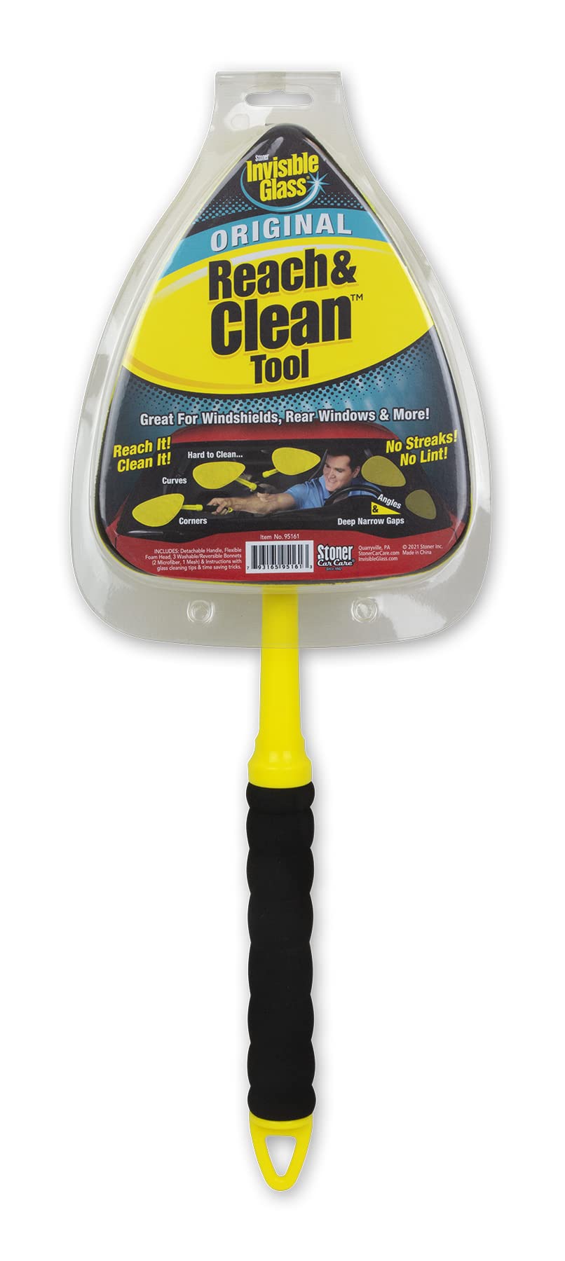 Invisible Glass 95161 Reach and Clean Tool (1-Piece) - Extendable Window Cleaning Wand for Windshields, Auto Glass, Mirrors & Hard-to-Reach Areas - Perfect for Car, Home & Office Glass Cleaning