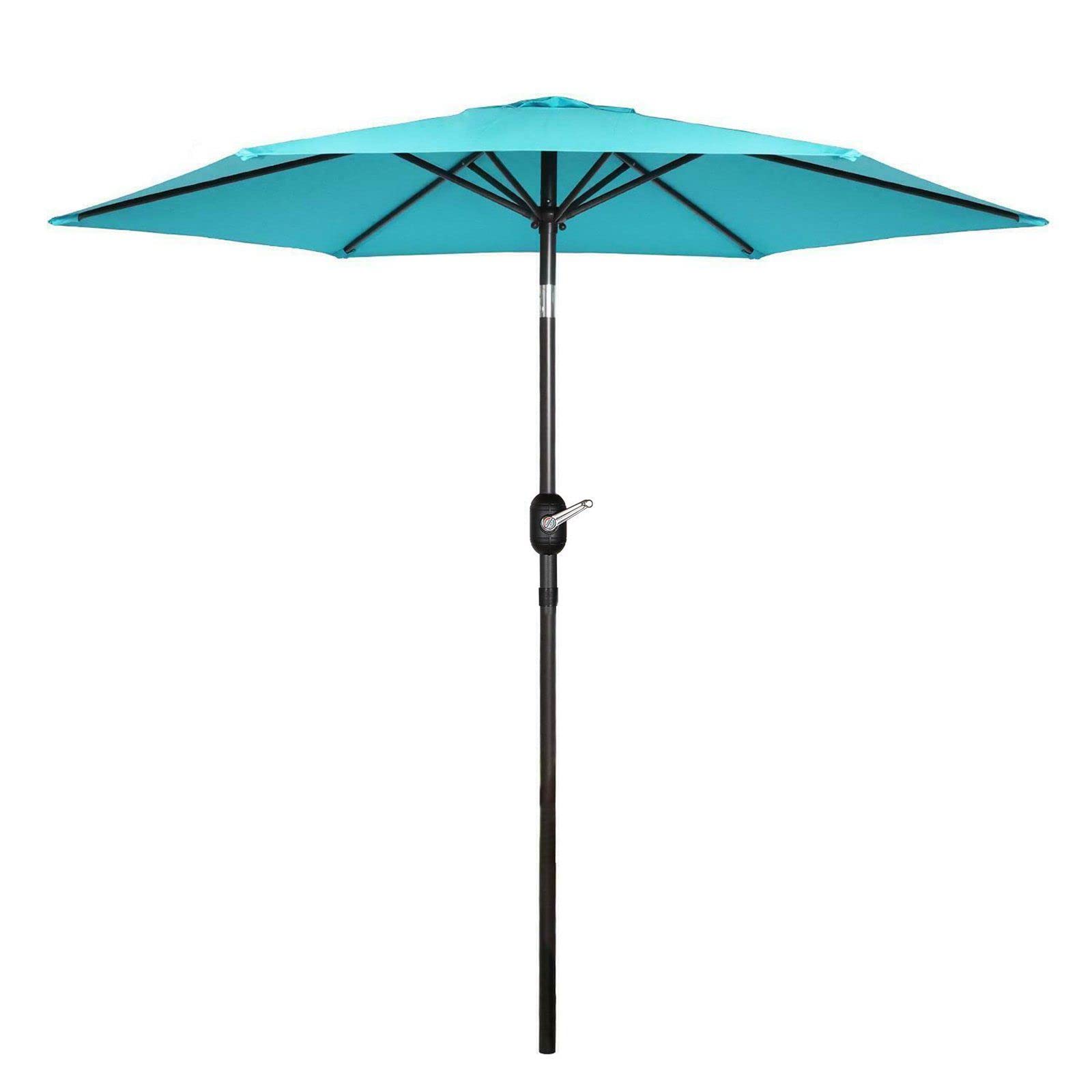 Windproof Sunbrella Patio Umbrella - Navy Blue Outdoor Shade Umbrella for Backyard, Garden, Deck & Picnic | Portable & Durable for Patio, Poolside & Beach Use