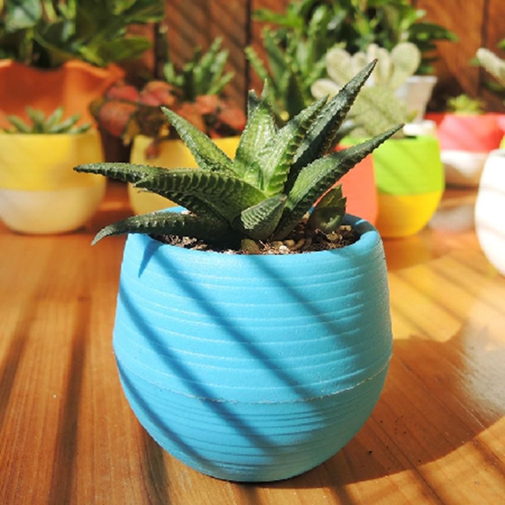 Stylish Ceramic Succulent Plant Pots with Saucer - Modern Green Flower Planter for Home, Office Desk & Garden Decor - Perfect for Indoor Plants, Cacti & Small Houseplants