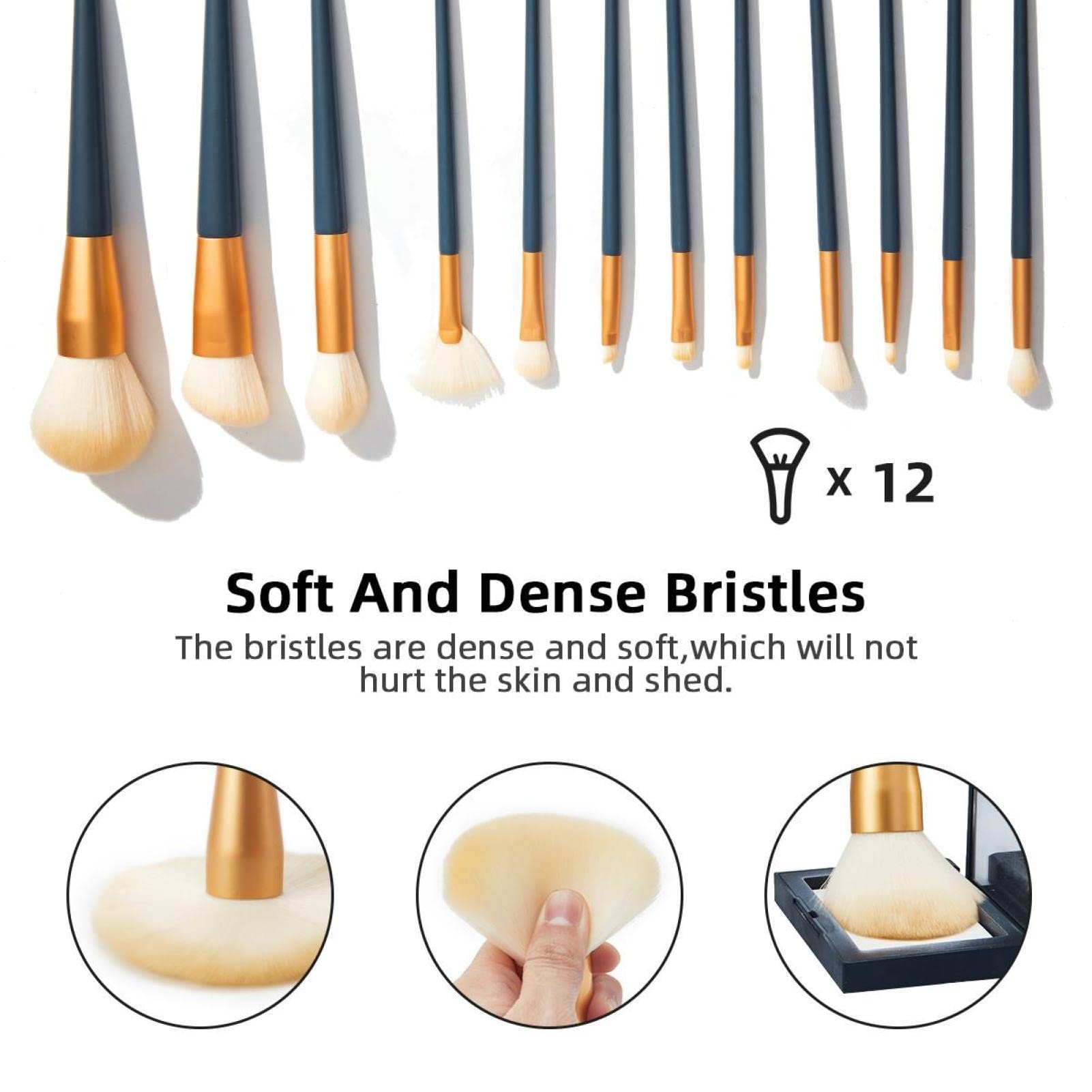 Portable Makeup Brush Organizer Bag with 12 Slots - Tropical Pineapple Design, Travel-Friendly Cosmetic Brush Holder Case - Perfect for Home Vanity & On-the-Go Makeup Touchups