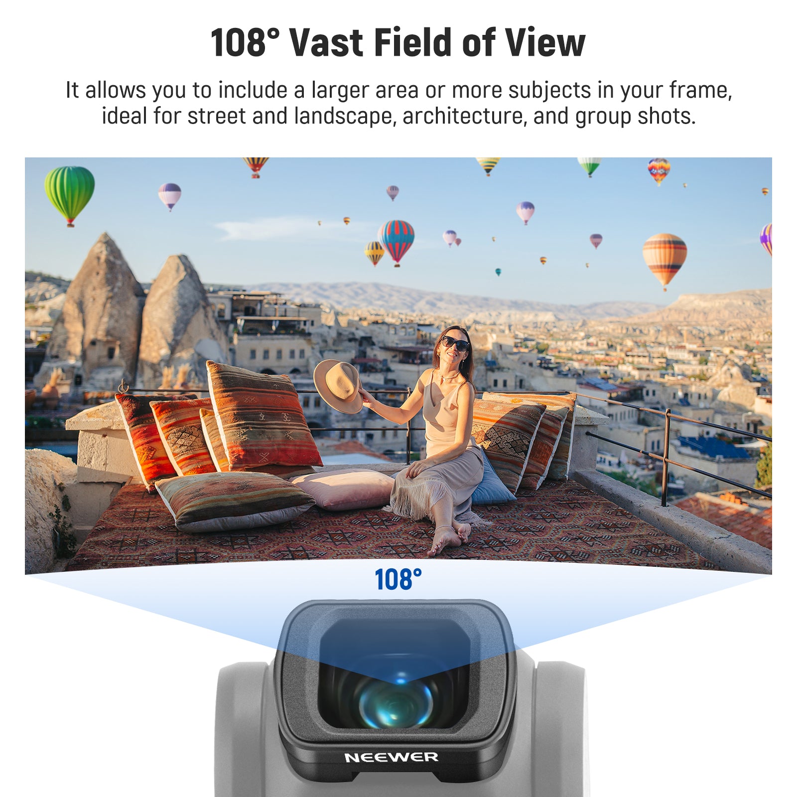 NEEWER LS 45 0.75x Wide Angle Lens for DJI Osmo Pocket 3 - Professional Photography & Vlogging Accessory - Perfect for Travel, Adventure & Content Creation
