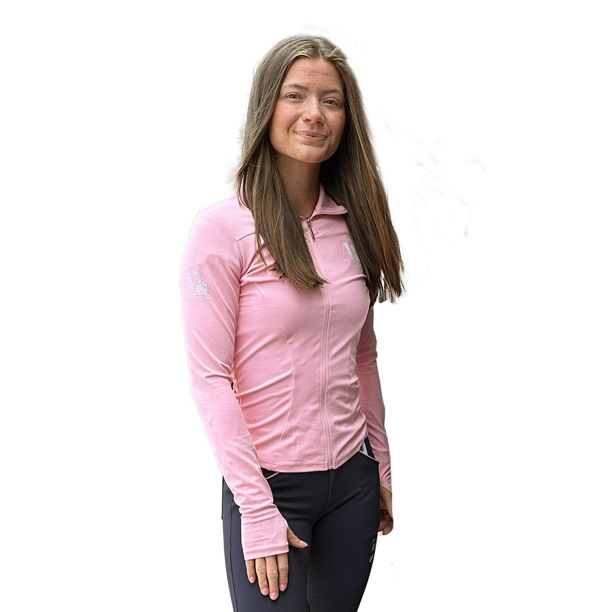 AP Hassinger Women's Performance Zip-Up Top - Breathable & Moisture-Wicking Workout Shirt for Running, Yoga & Gym Training