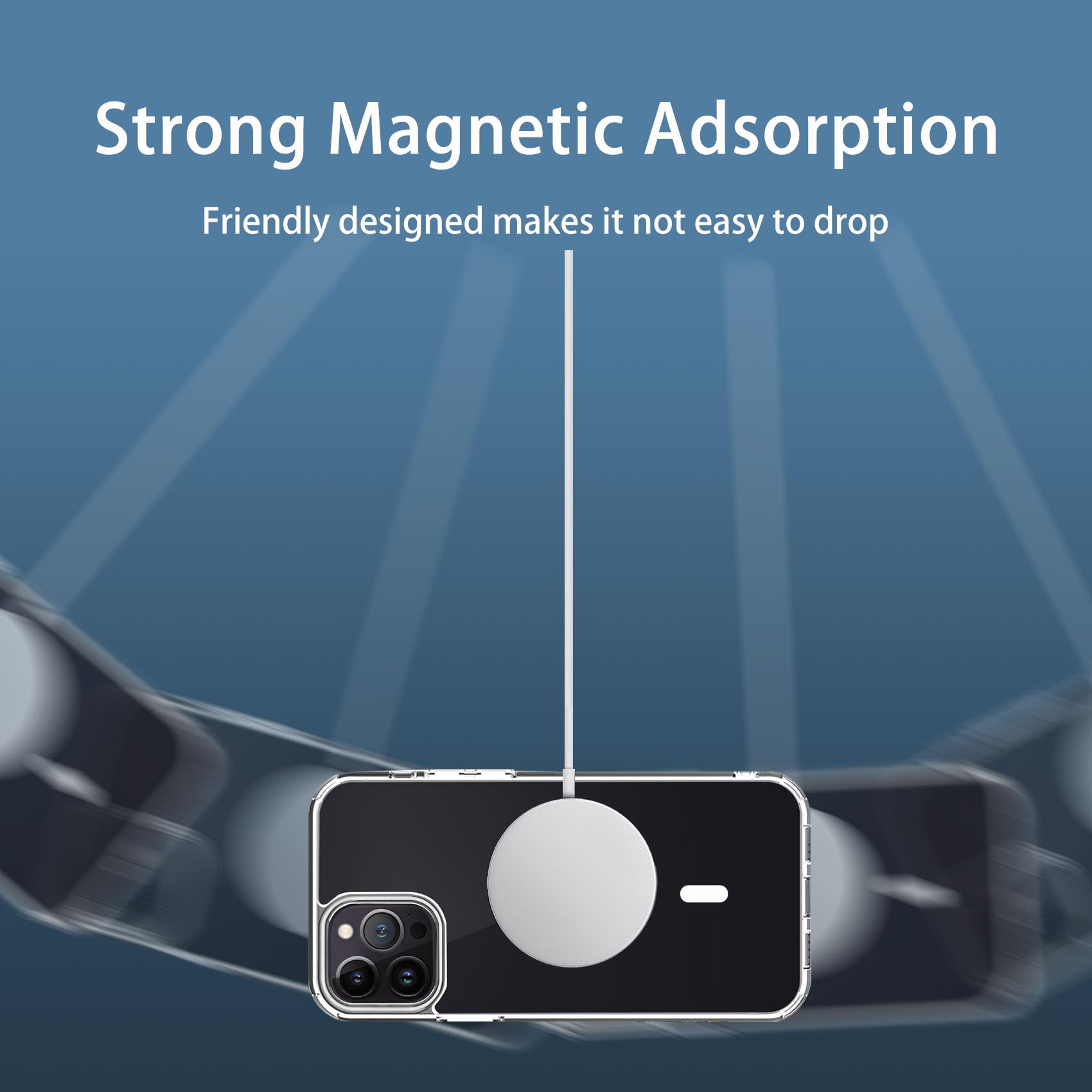 Magnetic iPhone 14 Pro Max Case - Slim Clear Shockproof Protective Cover with MagSafe Wireless Charging | Anti-Scratch Transparent Back | Perfect for Daily Use, Travel & Outdoor Activities