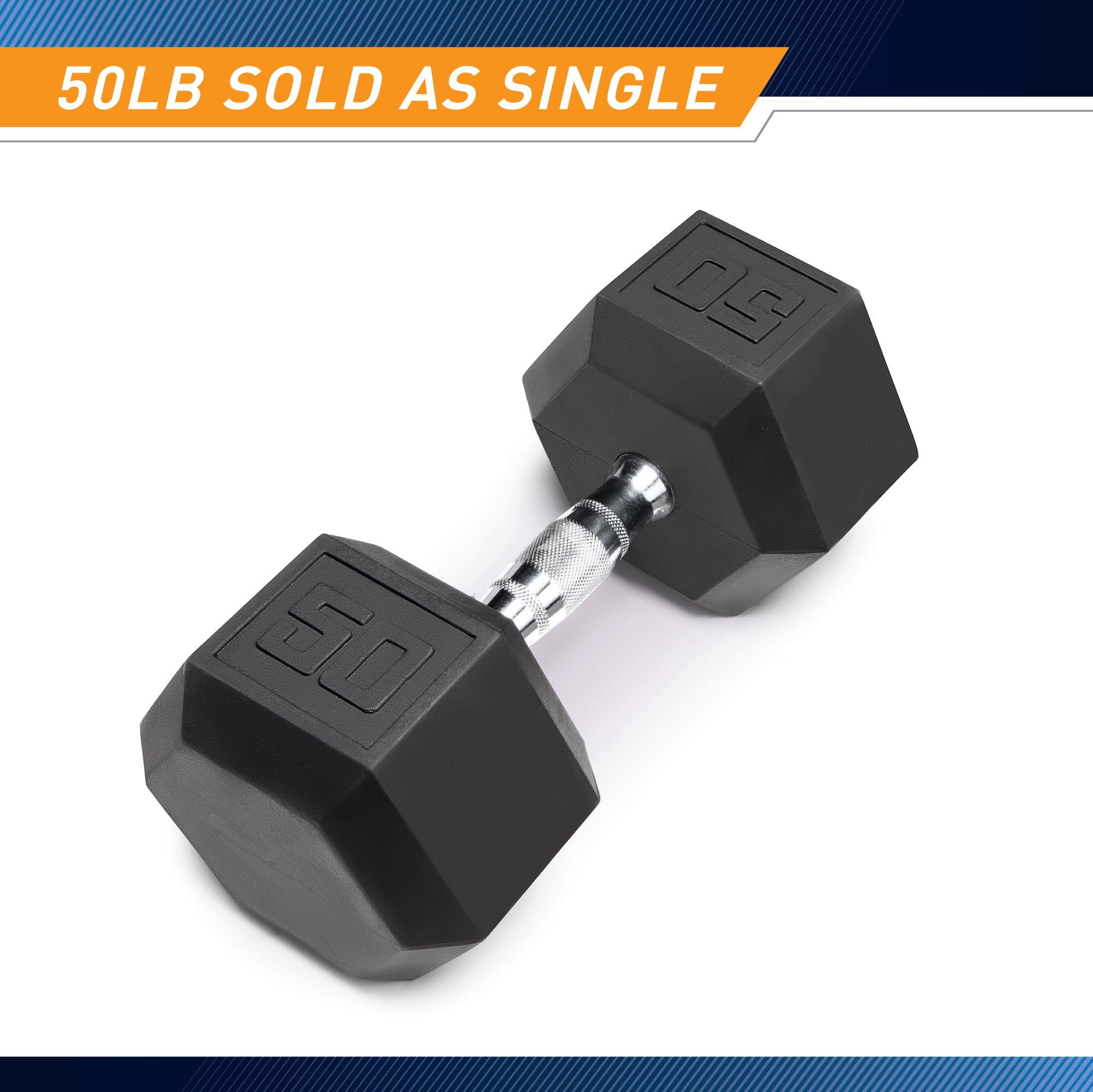 50lb Rubber Hex Dumbbell Set for Home Gym & Strength Training | Marcy RHDB-050 | Durable Workout Equipment for Weight Lifting & CrossFit