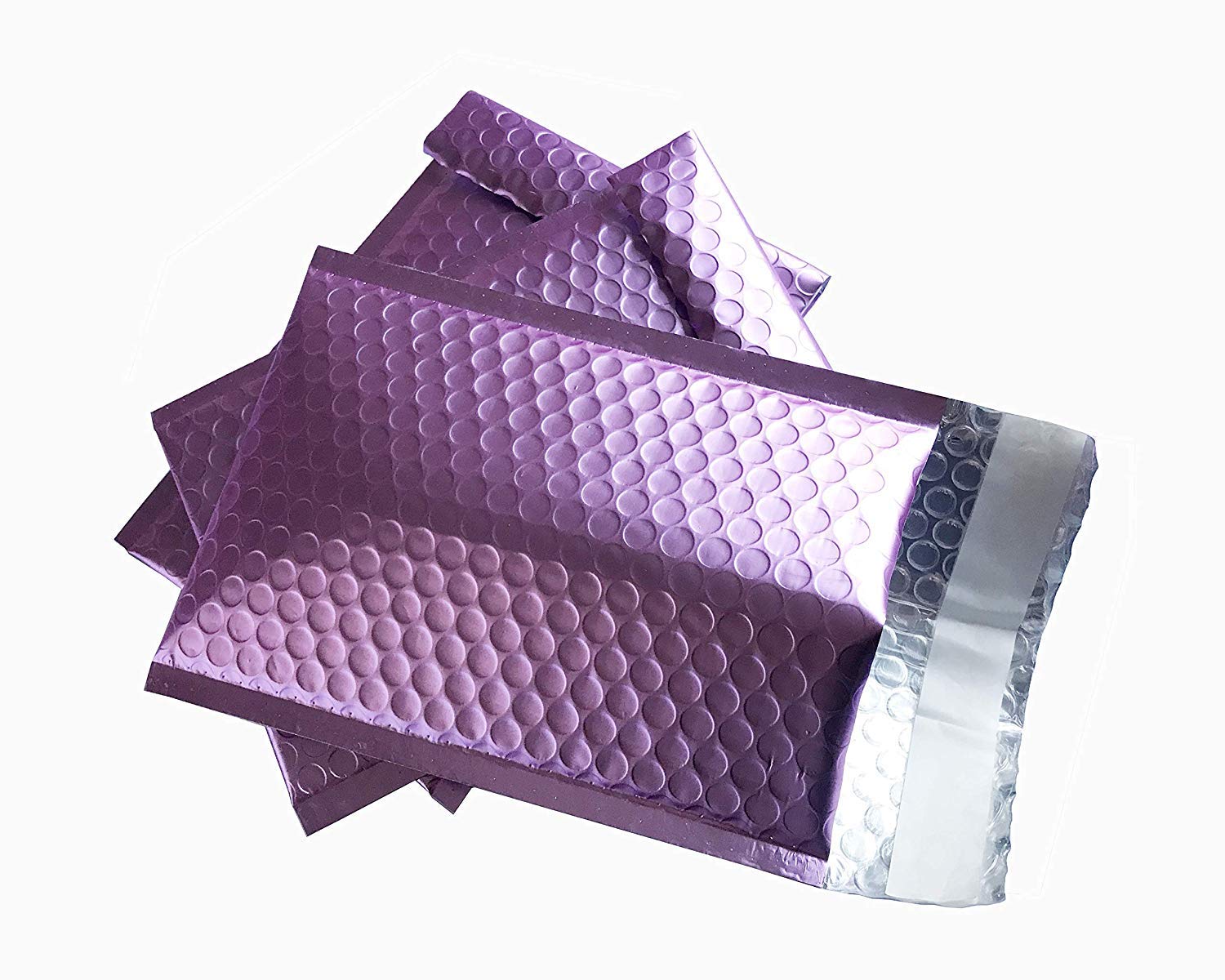 ProLine Matte Metallic Purple 4x8 Inch Bubble Padded Mailers - Self Seal Padded Envelopes (1000 Pack) for Shipping, Ecommerce & Small Business Packaging