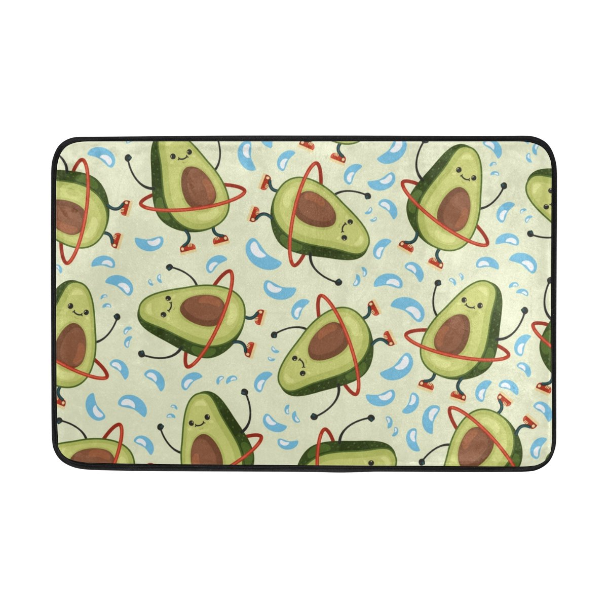 ALAZA Funny Avocado Doormat - Washable Non-Slip Entry Rug 23.6x15.7 Inch for Front Door, Kitchen & Bathroom - Cute Home Decor Gift for Avocado Lovers