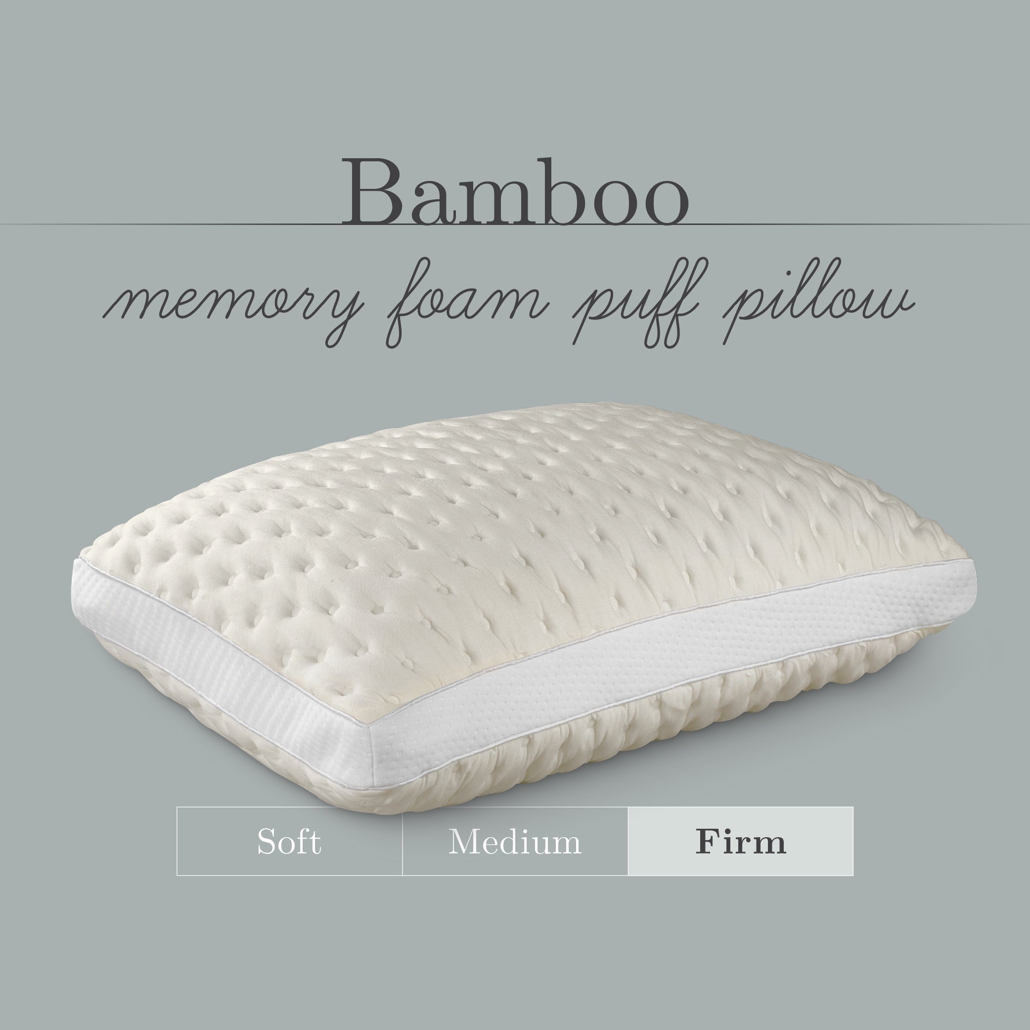 PureCare Bamboo Memory Foam Pillow for Side, Back & Stomach Sleepers - Hypoallergenic & Cooling Pillow for Neck Pain Relief - Perfect for Home, Travel & Office Use