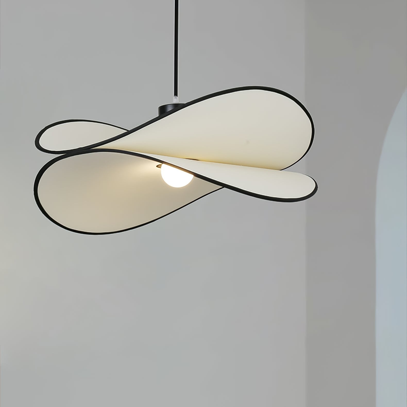 Chloe Pendant Light - Modern Hanging Lamp for Dining Room, Kitchen Island, or Bedroom - Elegant Glass Ceiling Light Fixture with Gold Accents