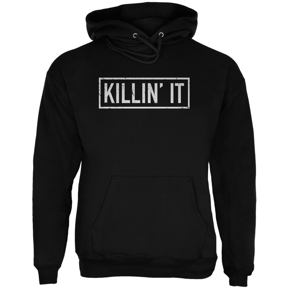 Old Glory Killin' It Black Adult Hoodie - Patriotic American Pullover Sweatshirt for Men & Women | Perfect for Casual Wear, Outdoor Activities & Sports Events