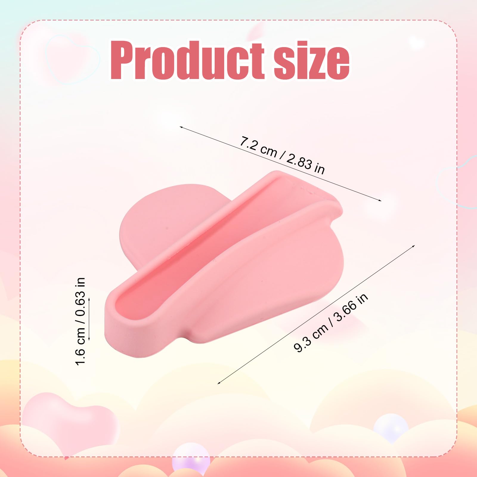 Heart-Shaped Silicone Lip Gloss Phone Case Holder - Non-Slip Adhesive Grip for iPhone & Android - Perfect for Makeup Touch-Ups On-The-Go, Gym, Travel & Daily Use
