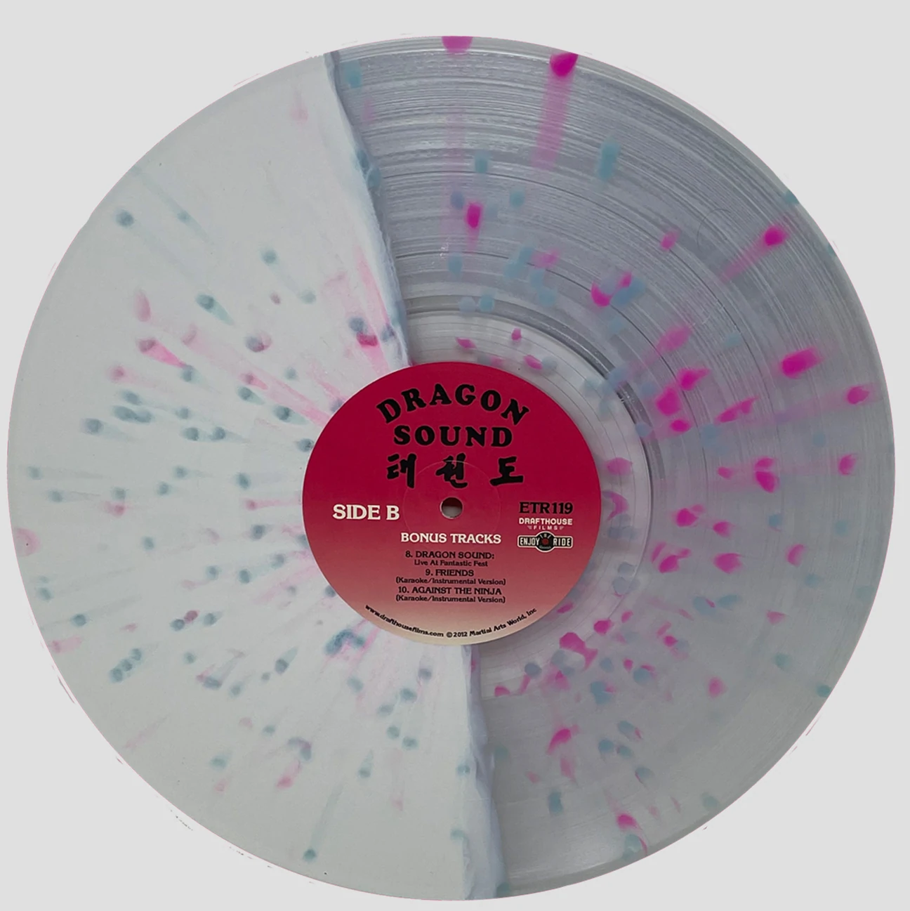 Clear & White Split w/Splatter Vinyl