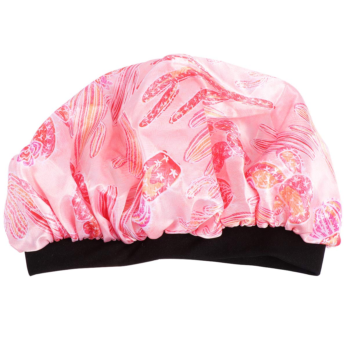 DOITOOL Satin Sleeping Cap for Women - Soft Printed Wide-Brimmed Chemotherapy Hat & Hair Care Mobcap (Assorted Colors) | Perfect for Nighttime Hair Protection, Post-Chemo Care & Travel Accessories