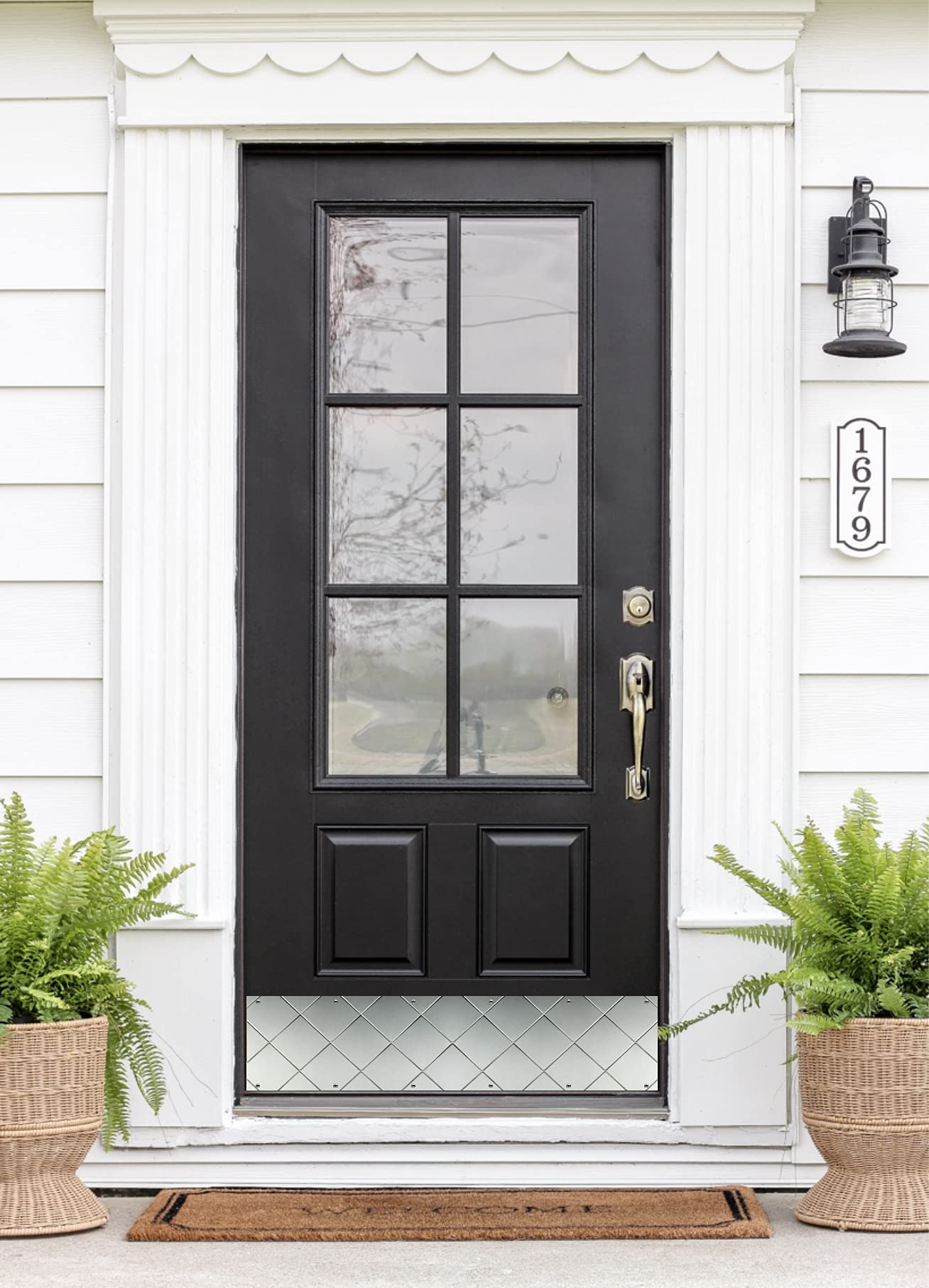 Stainless Steel Door Kick Plate with Artisan Embossed Patterns - 6