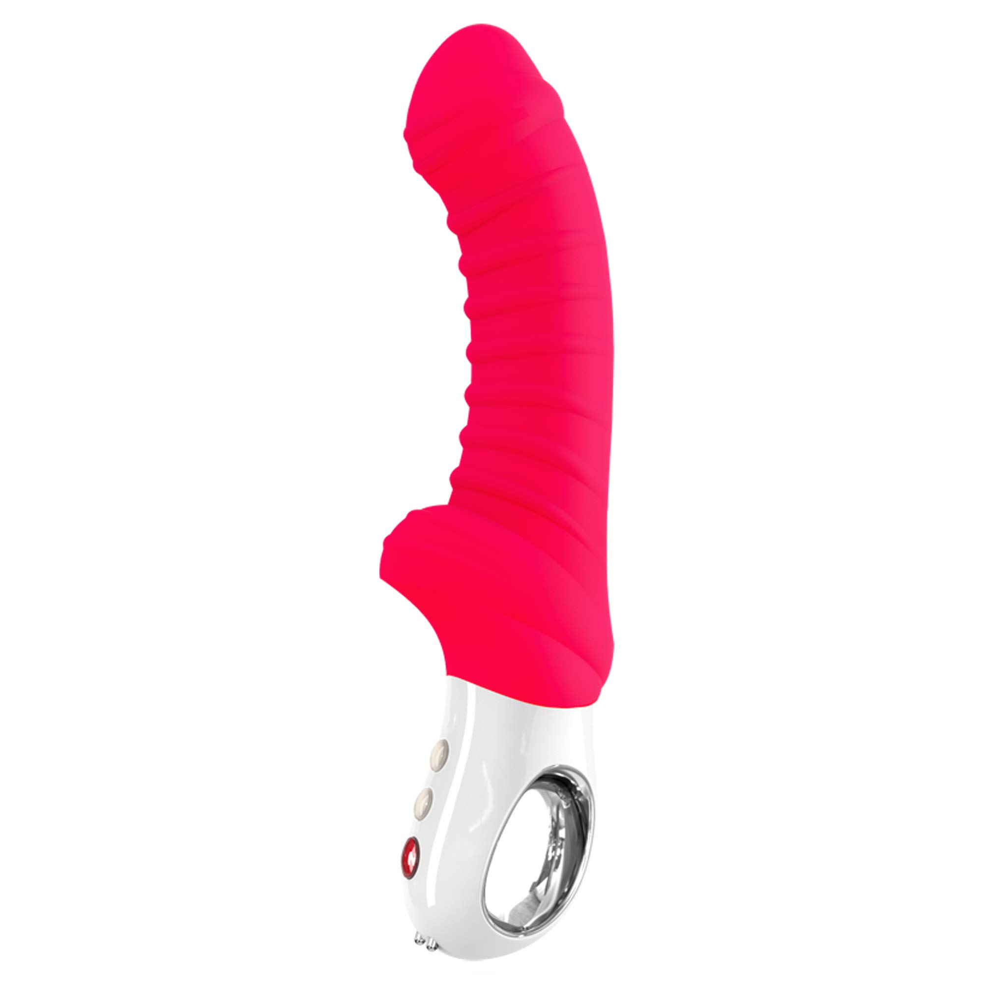 Premium G5 Series Rechargeable Silicone Vibrator - Luxury Adult Toy for Women & Men | Waterproof, Body-Safe Silicone Dildo with Powerful Vibrations (Tiger India Red) | Perfect for Couples Play, Solo Pleasure & Sensual Massage