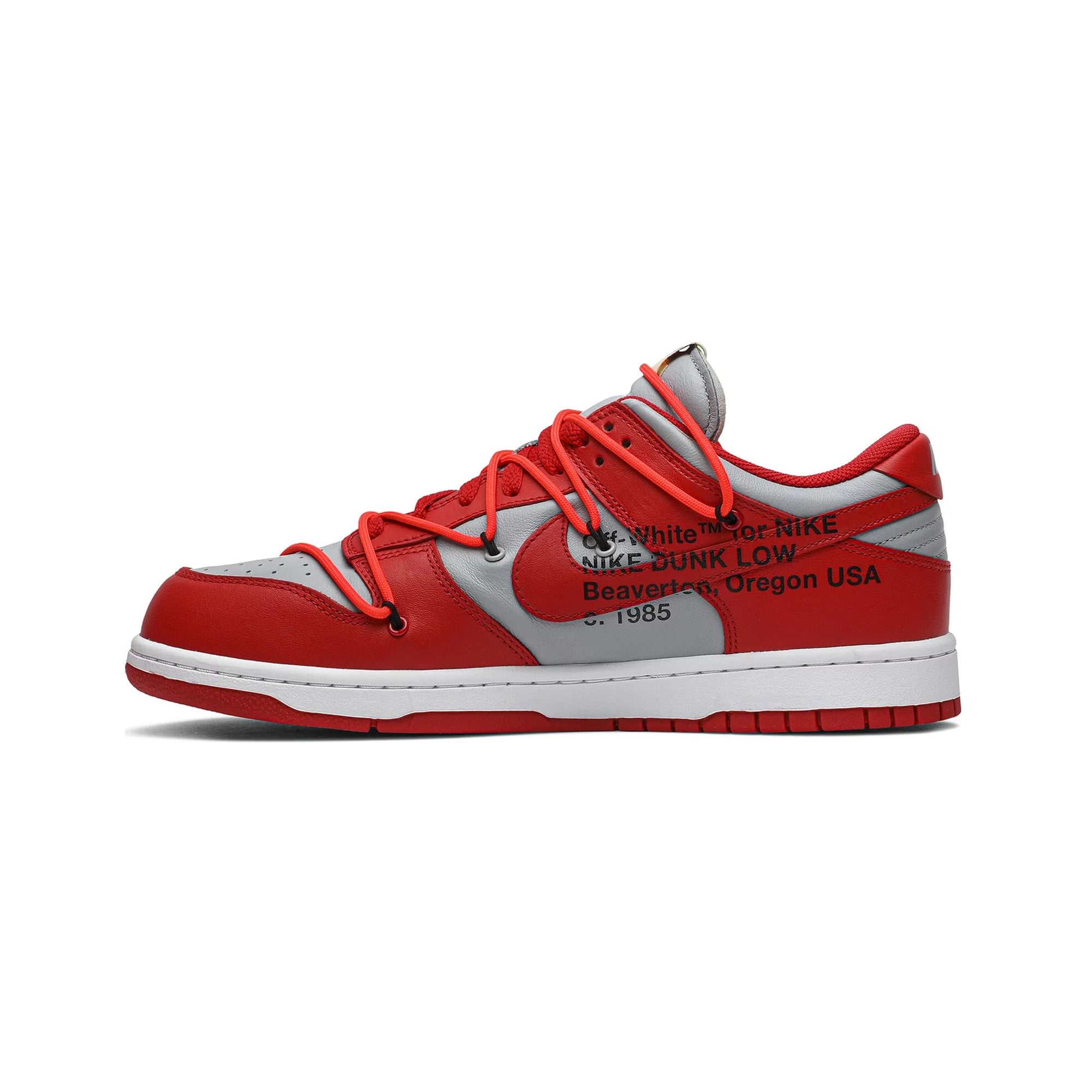 Nike Dunk Low x Off-White University Red Sneakers - Limited Edition Men's & Women's Shoes for Streetwear & Casual Fashion