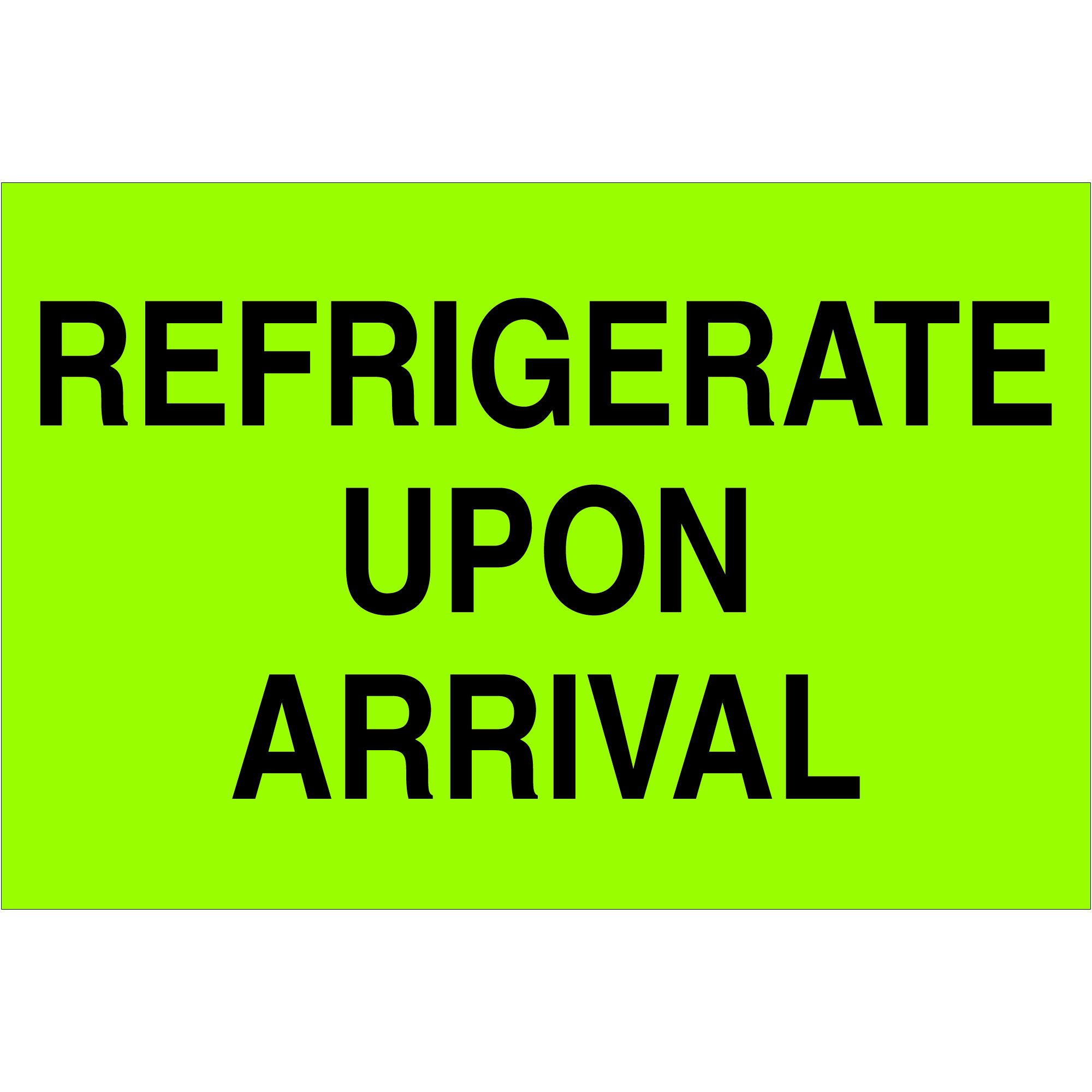 BOX USA BDL1327 Refrigerate Upon Arrival Labels - 2