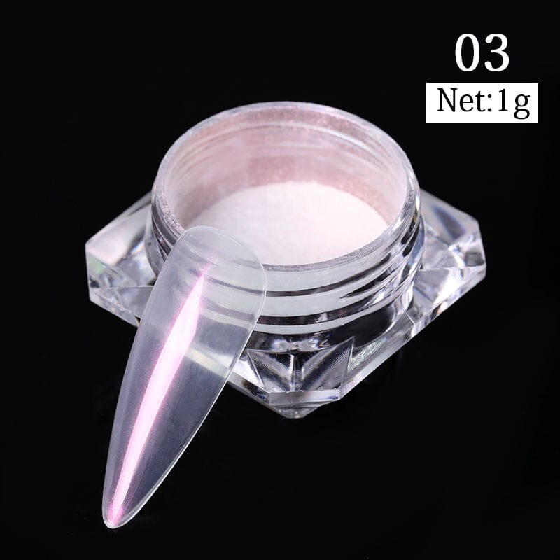 Mirror Pearl Chrome Pigment Powder - High-Quality Metallic Cosmetic & Nail Art Glitter - Perfect for DIY Crafts, Soap Making, and Resin Jewelry