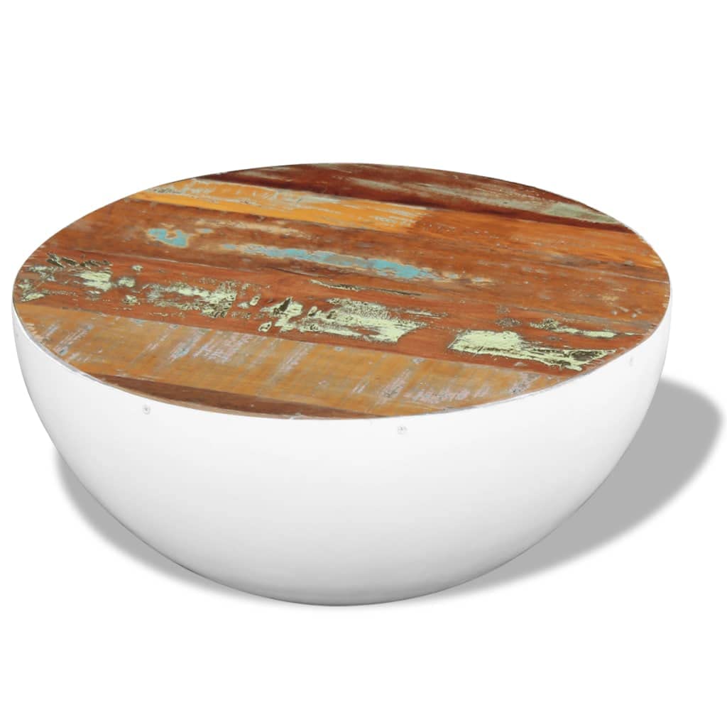 VidaXL Reclaimed Wood Coffee Table - Round Bowl Shape 23.6