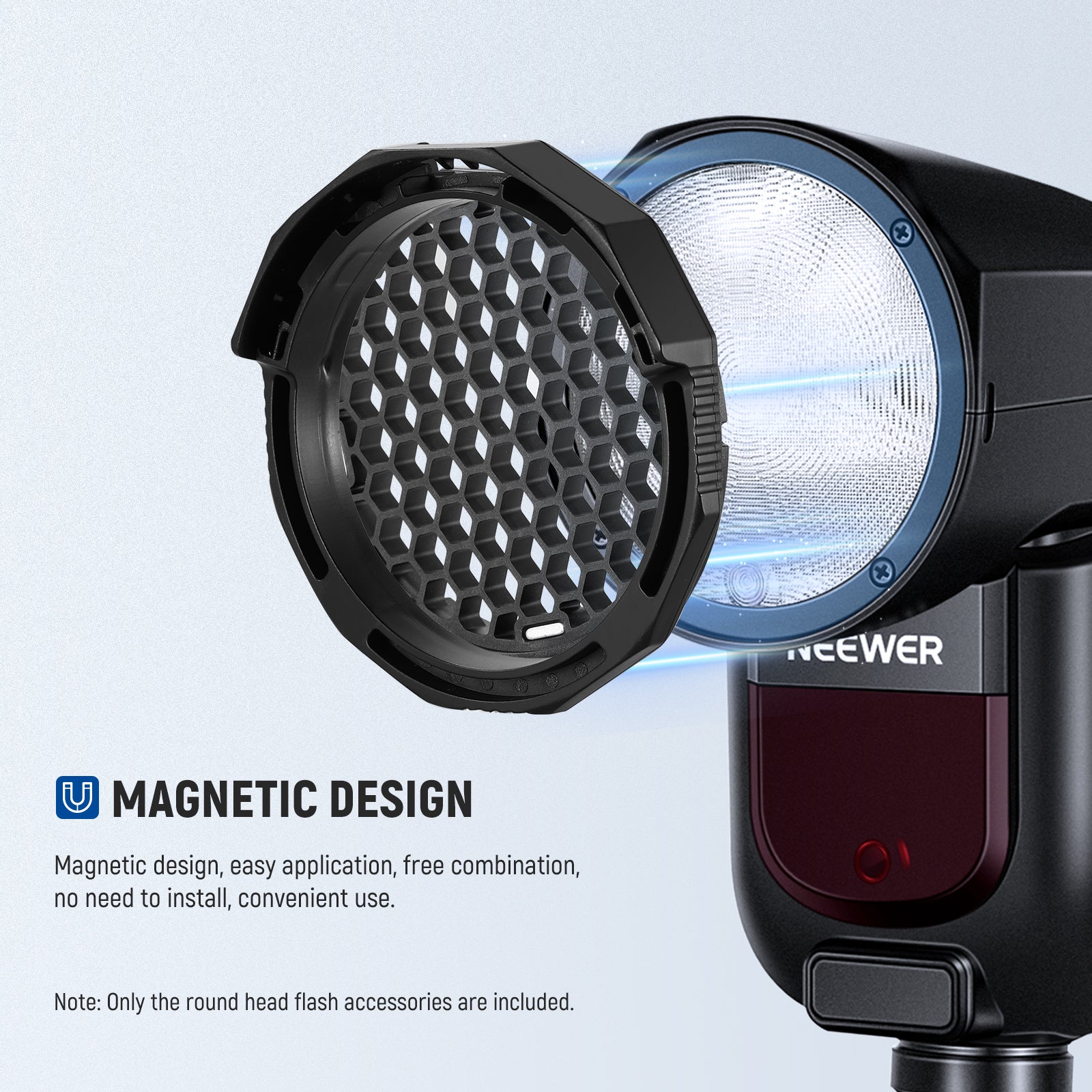 NEEWER Round Head Flash Accessories Kit for Canon Z1/Z2 Speedlite - Perfect for Photography, Portraits & Studio Lighting