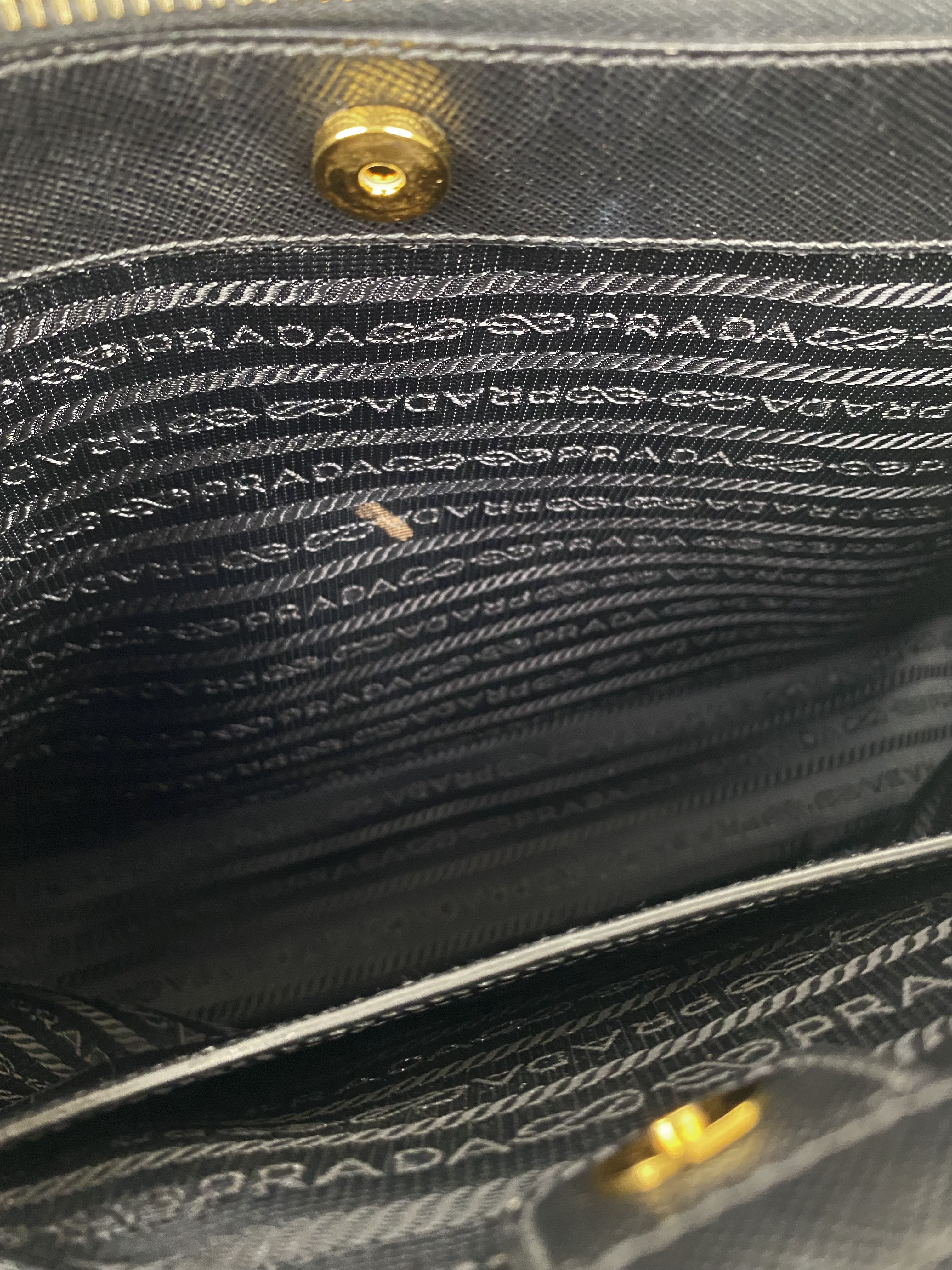Prada Black Medium Double Zip Lux Tote Bag for Women - Premium Leather Handbag with Dual Zippers - Perfect for Work, Travel & Everyday Use
