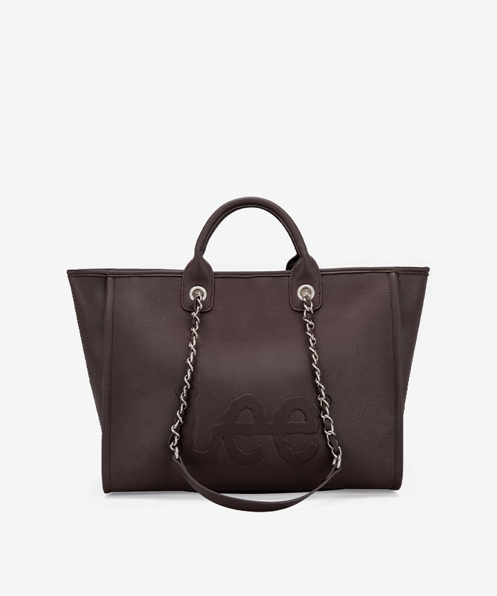 Lee Genuine Grain Leather Chain Strap Shoulder Bag for Women - Stylish Crossbody Purse for Work, Travel & Everyday Use