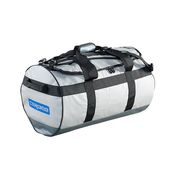 Caribee Kokoda 65L Water Resistant Duffle Bag - Lightweight Travel Duffel for Camping, Hiking & Gym - Grey