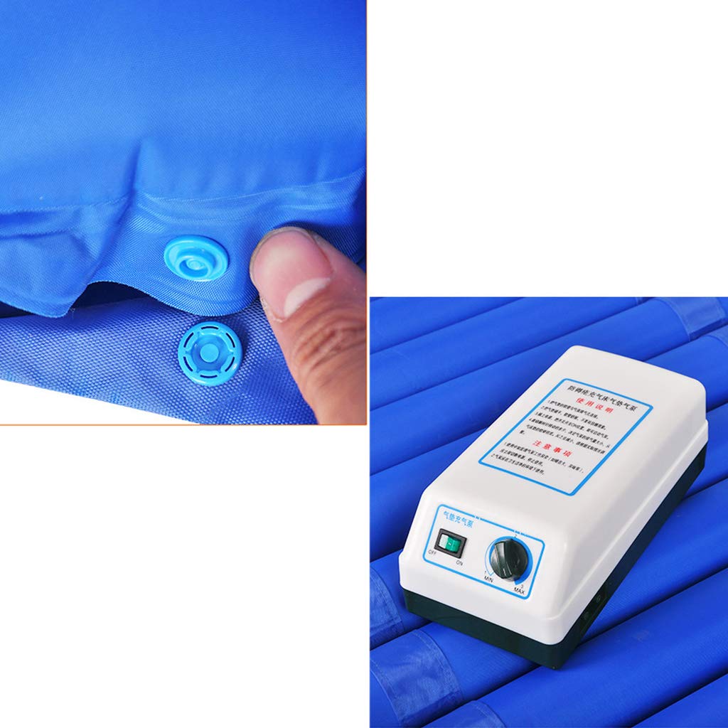 Alternating Air Pressure Mattress with Pump - Inflatable Anti-Decubitus Air Mattress for Bed Sore Prevention | Pressure Relief Mattress Pad for Home & Hospital Use | Comfortable Medical Air Bed (Blue)