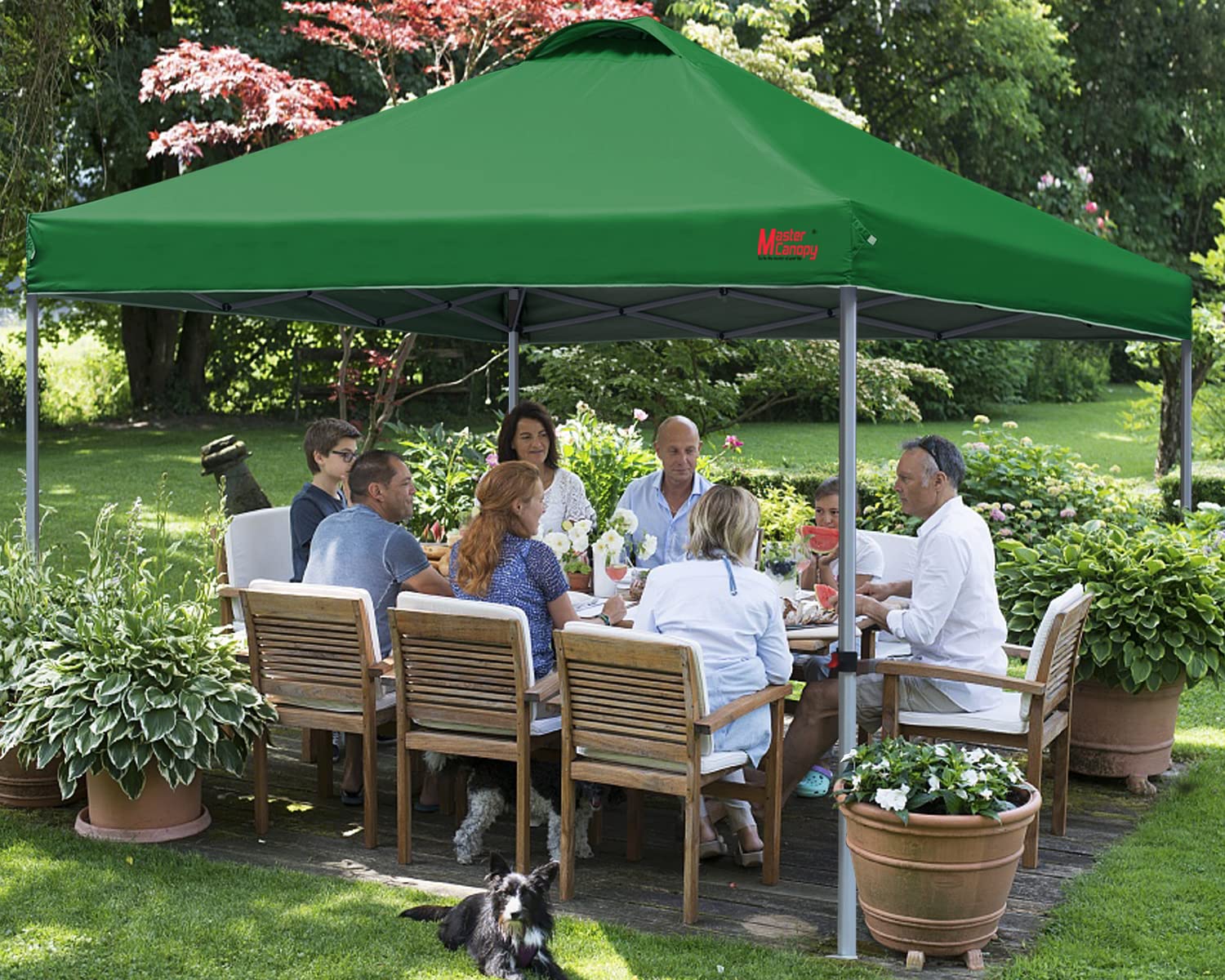 MASTERCANOPY 10x10 Durable Pop-up Canopy Tent with Carry Bag - Waterproof Outdoor Canopy for Camping, Beach, Picnics & Events (Forest Green)