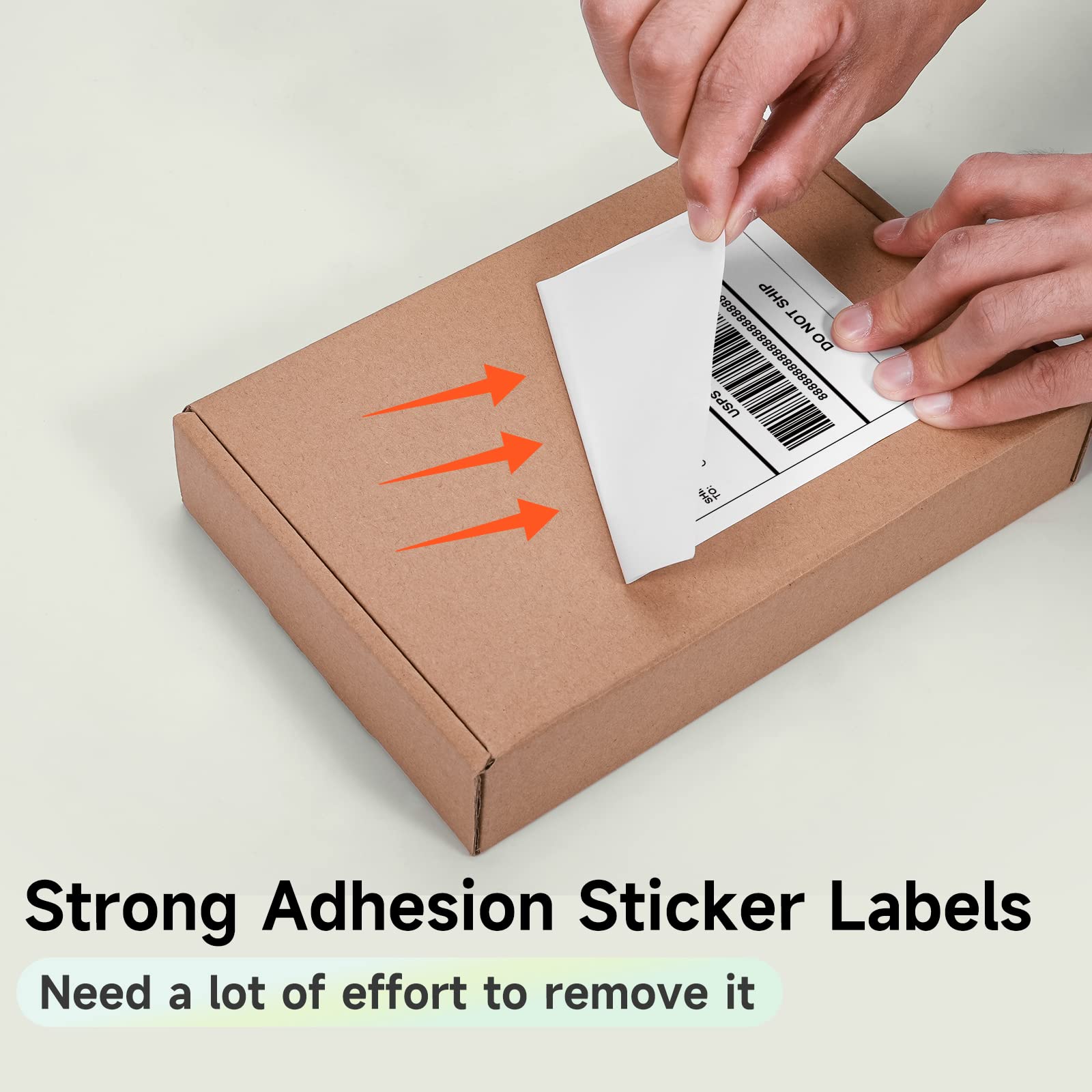 Phomemo 4x6 Thermal Direct Shipping Labels - 4''x6'' Fan-Fold Labels (500/Pack) - Compatible with Rollo, MUNBYN, Zebra & Fargo Label Printers - Perfect for E-commerce, Small Business & Home Shipping Needs