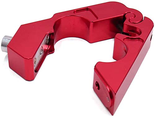 Universal Motorcycle Grip Lock - Anti-Theft Handlebar Security for Parking & Storage (Red)