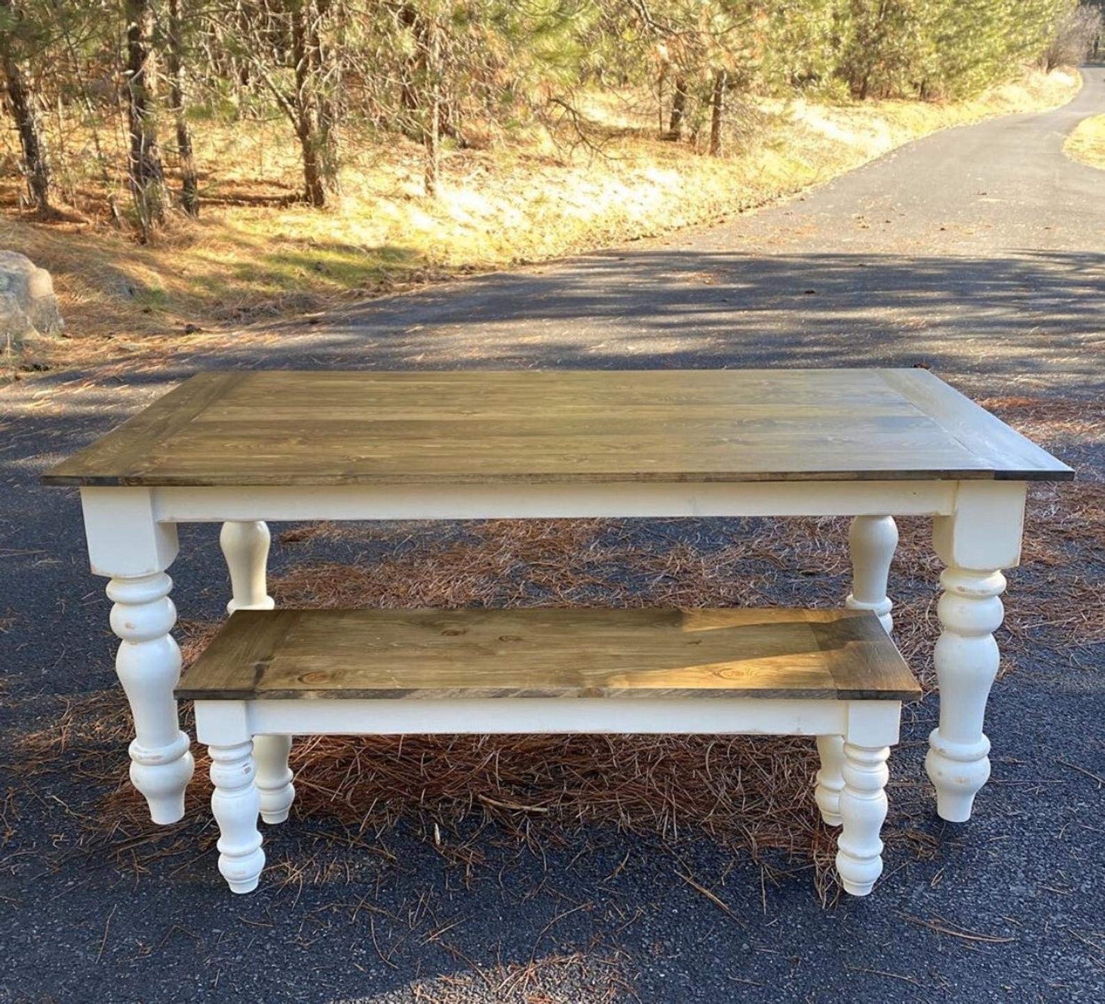 CAROLINA LEG CO. Unfinished American Pine Dining Table & Bench Legs Set of 4 - Handcrafted in North Carolina - Perfect for Farmhouse, Rustic & DIY Furniture Projects