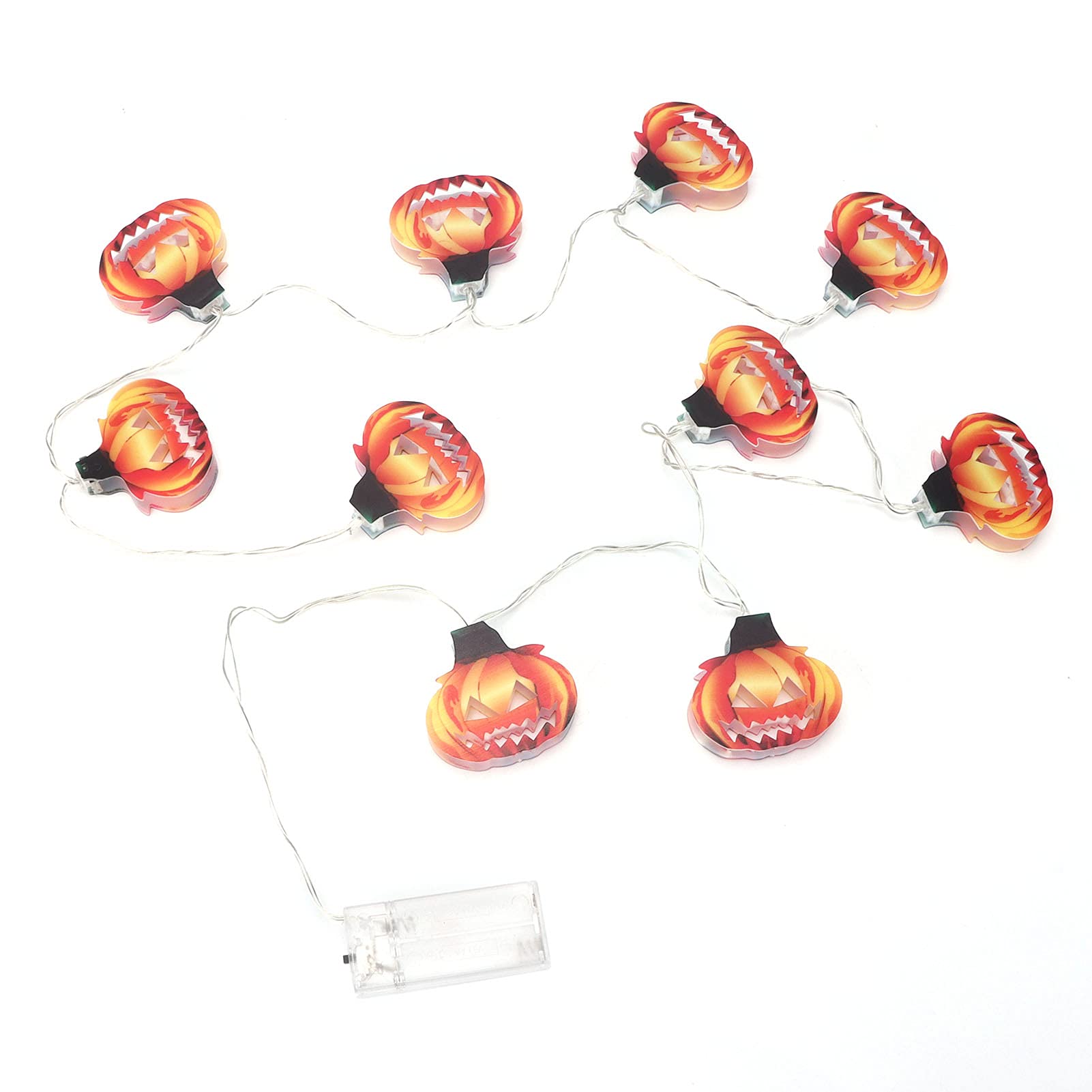 Zerodis Halloween Pumpkin String Lights - 20ft 50 LED Waterproof Outdoor/Indoor Fairy Lights for Pumpkin Decor, Garden, Patio, Party, and Home Decoration