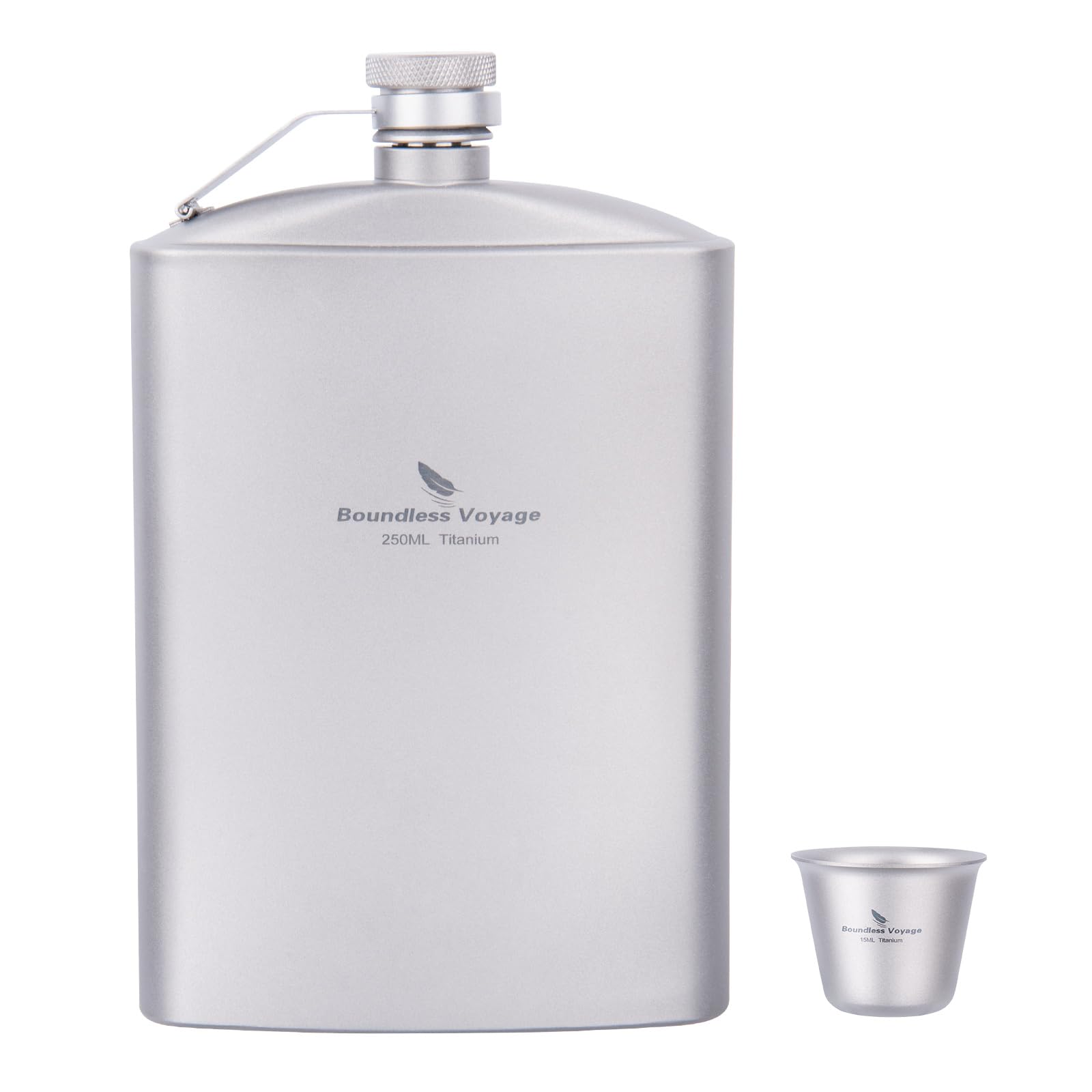 Titanium Ultralight Hip Flask - Portable Wine & Whiskey Bottle with Funnel - Perfect for Camping, Hiking, Picnics & Outdoor Adventures - Durable Alcohol Drinkware Accessories
