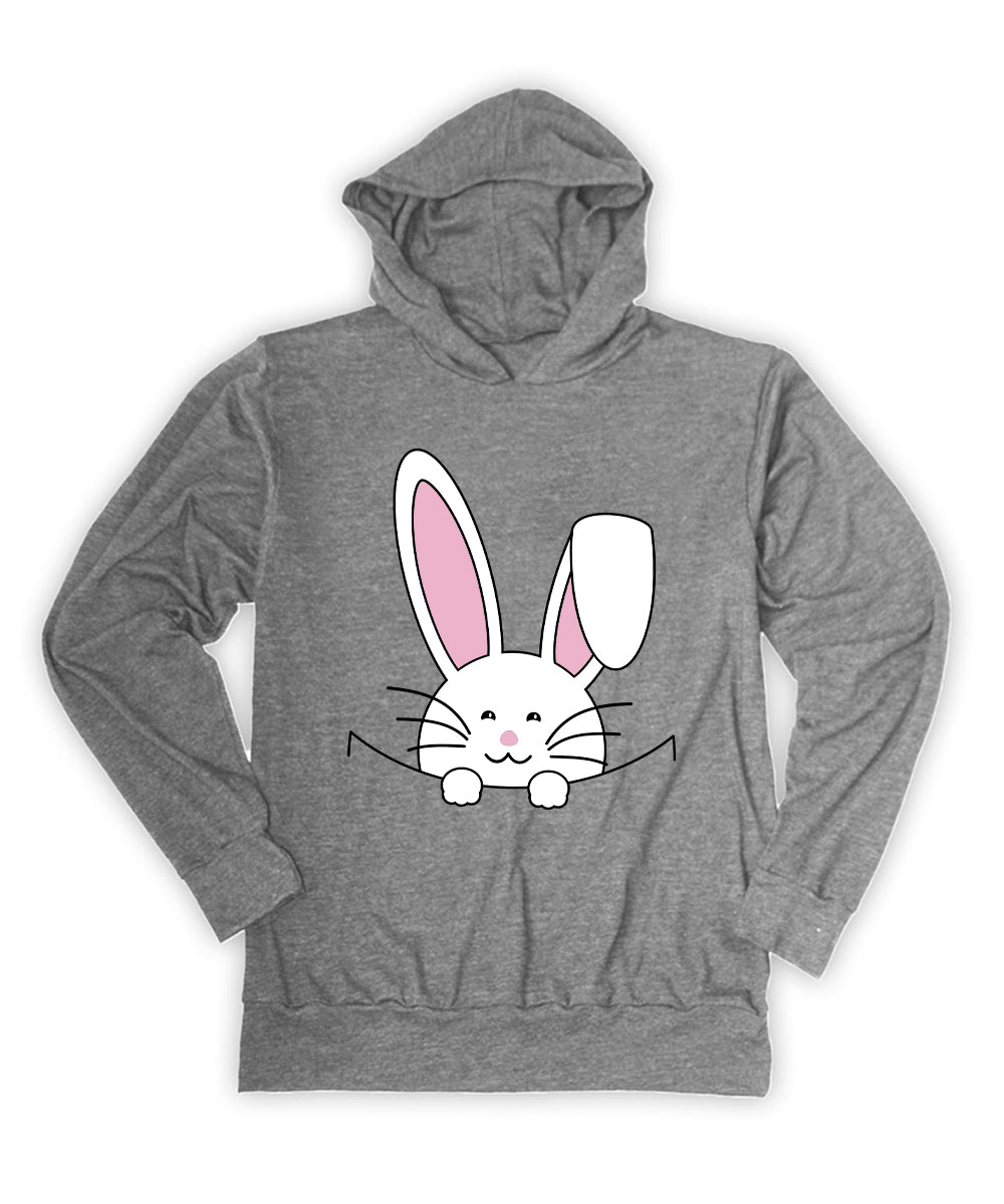 Peeking Bunny Hoodie - Cute Animal Print Pullover Sweatshirt for Women & Girls | Perfect for Casual Wear, Loungewear, and Outdoor Activities