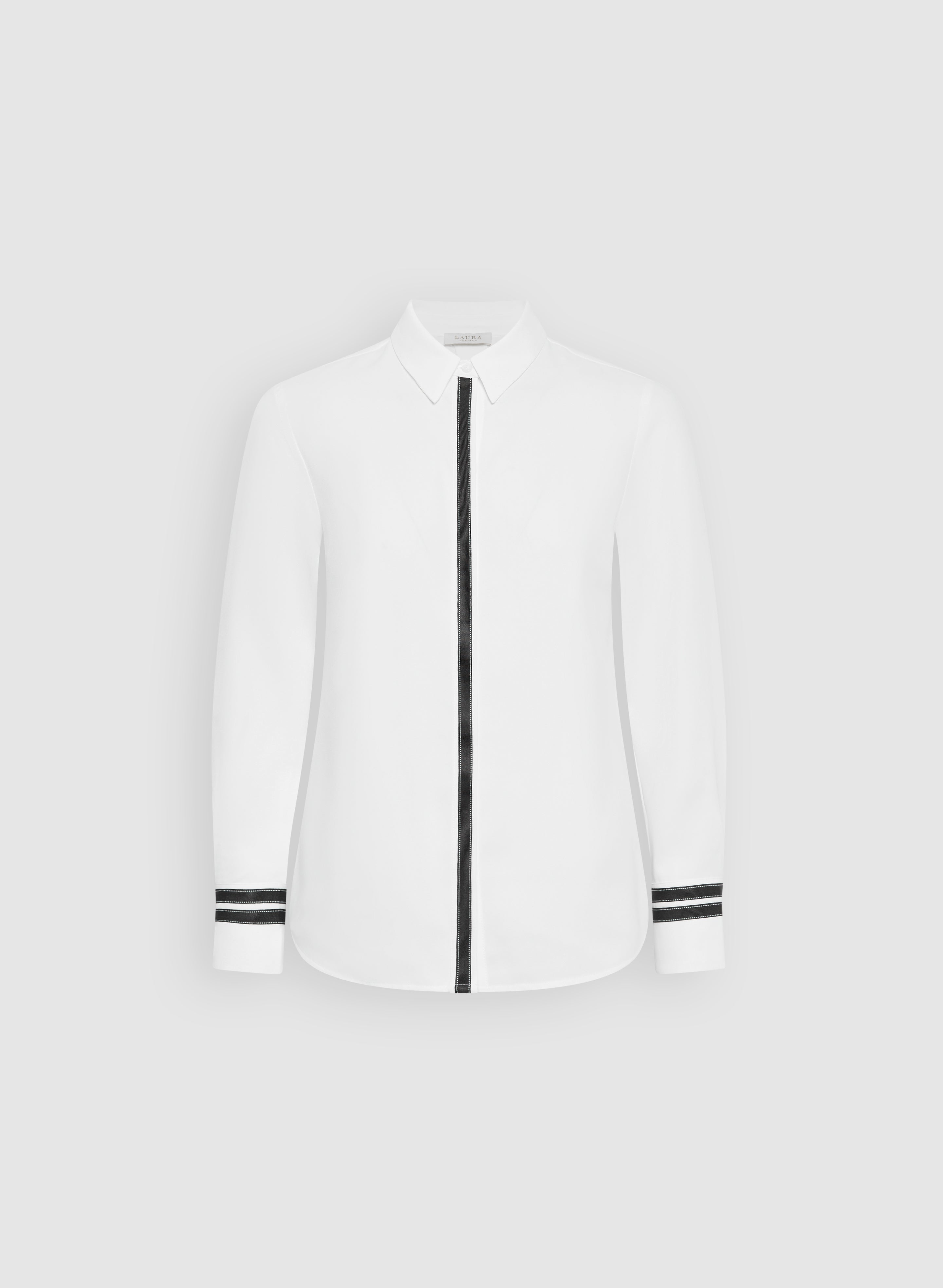 Stylish Contrast Button Down Blouse for Women - Elegant Office & Casual Wear | Perfect for Work, Dates & Everyday Outfits