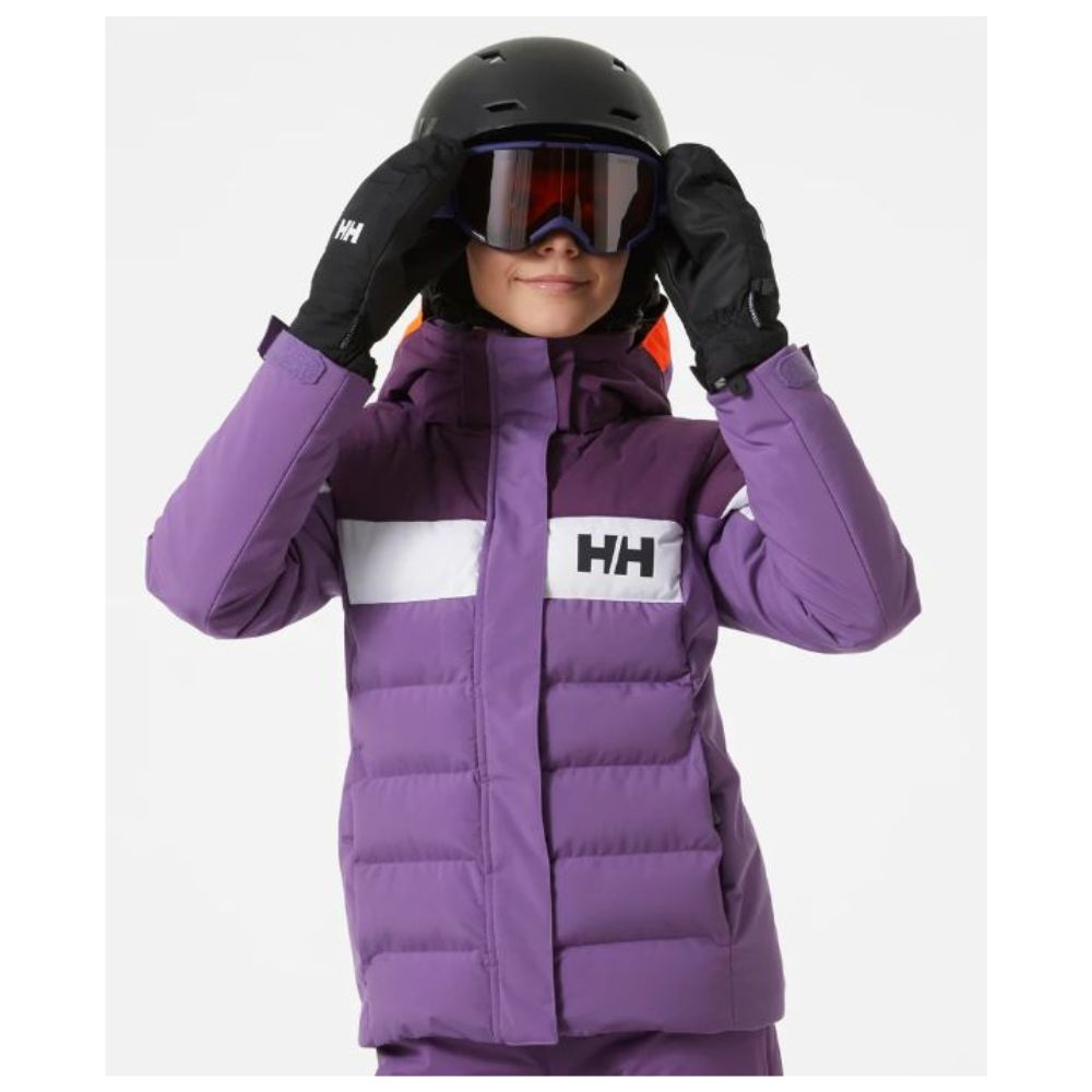 Helly Hansen Diamond Girls Ski Jacket - Waterproof Winter Coat for Kids in Crushed Grape | Warm Snow Jacket for Skiing, Snowboarding & Outdoor Activities