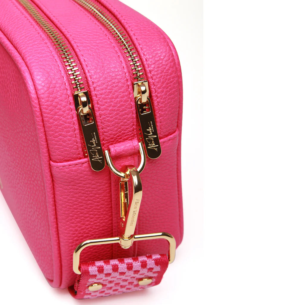 Alice Wheeler Soho Camera Crossbody Bag for Women - Stylish Hot Pink Leather Purse for Travel, Everyday Use & Photography Enthusiasts
