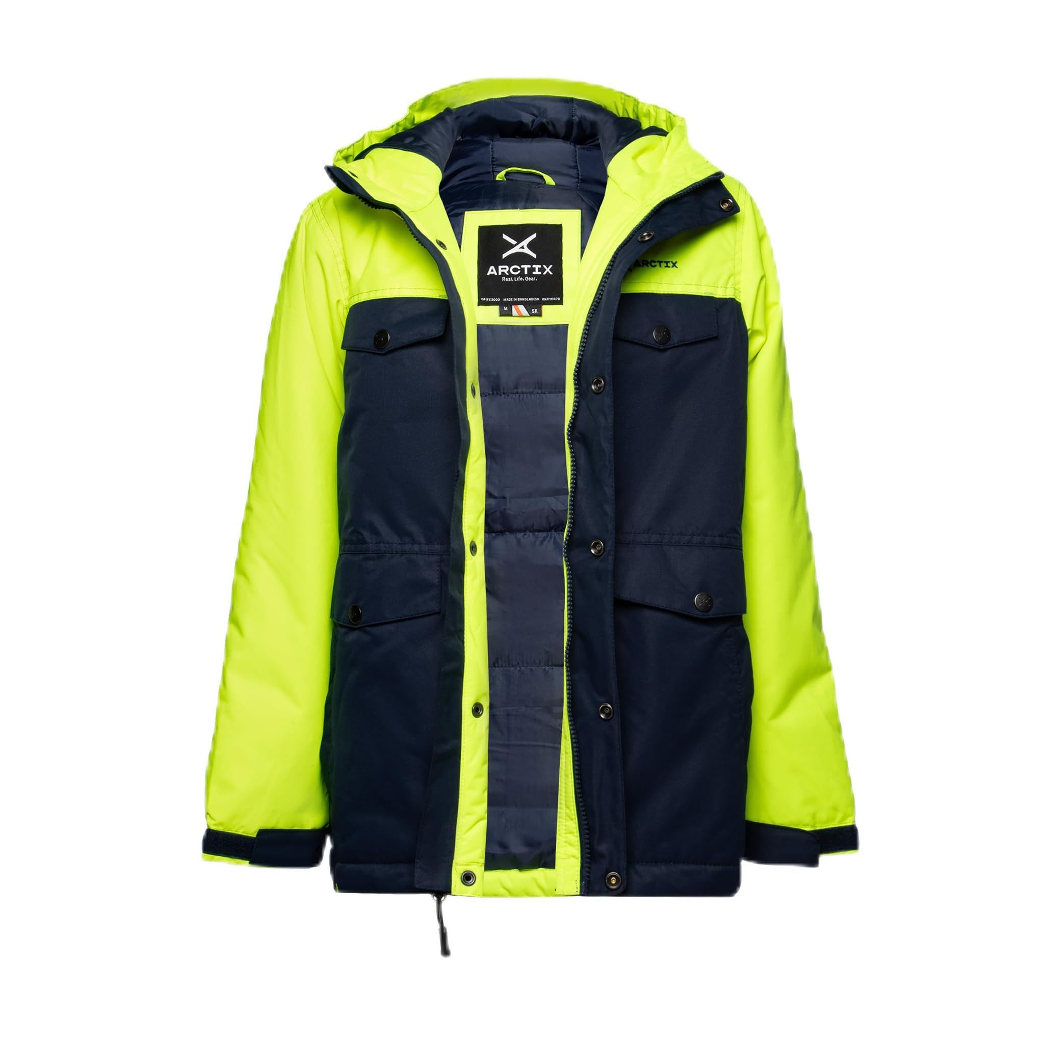 Arctix Kids' Slalom Insulated Winter Jacket - Waterproof Snow Jacket for Boys & Girls - Warm Padded Coat for Skiing, Sledding & Outdoor Winter Activities