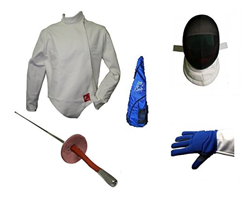 Blade Deluxe 5-Piece Foil Fencing Starter Kit - Complete Beginner Equipment for Olympic Style Fencing Practice, Training & Competition | Perfect for Home, School & Club Use