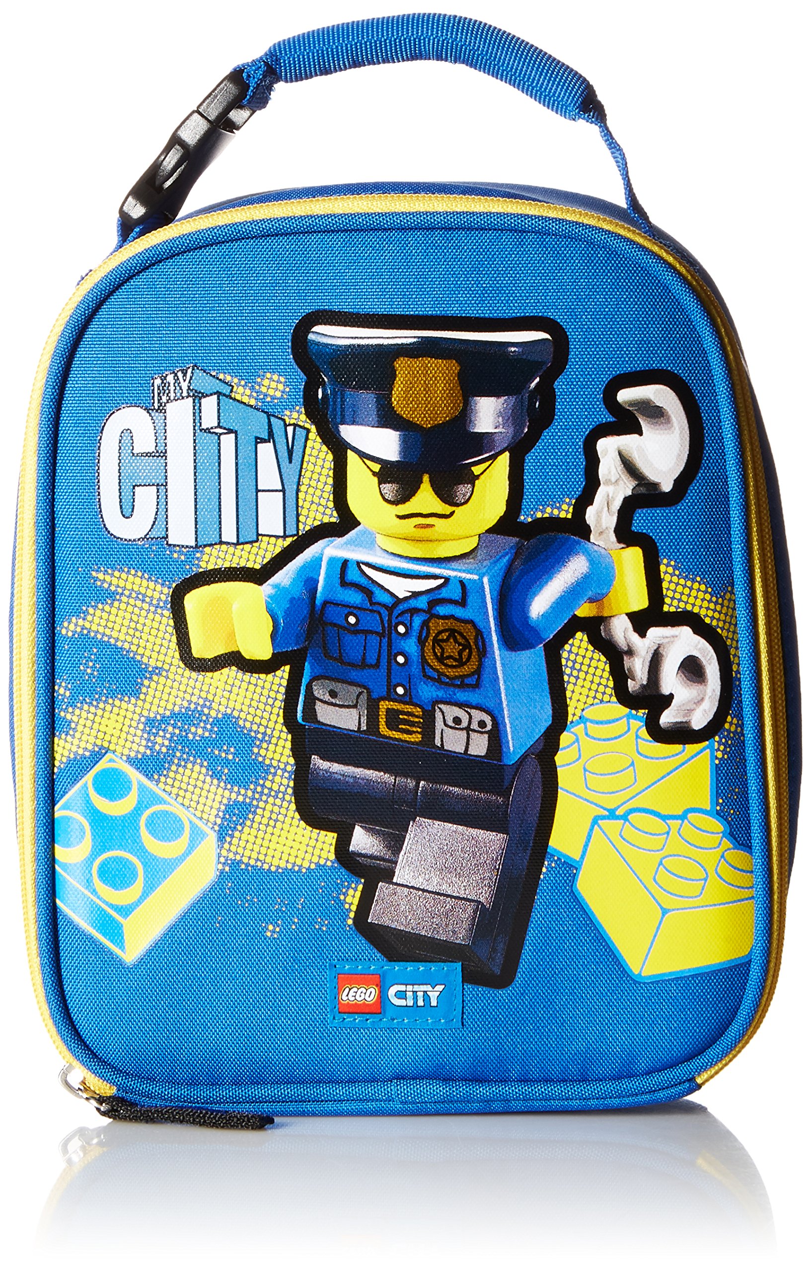 LEGO Kids City Police and Fire Insulated Lunch Box - Reusable Soft Lunch Bag for Boys & Girls - Perfect for School, Travel & Picnics - Keeps Food Fresh & Drinks Cold - Police & Firefighter Themed Lunch Tote for Kids