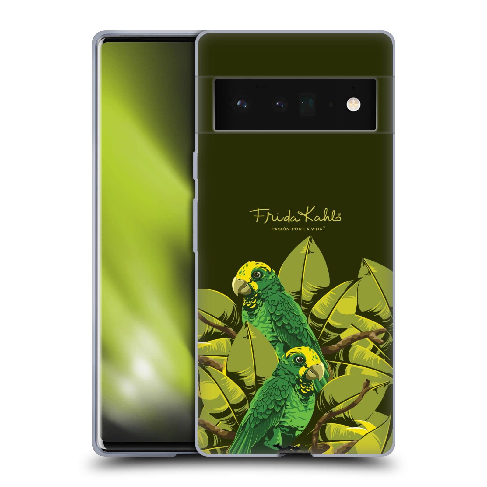 Frida Kahlo Love Birds Case for Google Pixel 6 Pro - Tropical Soft Gel Cover for Daily Use