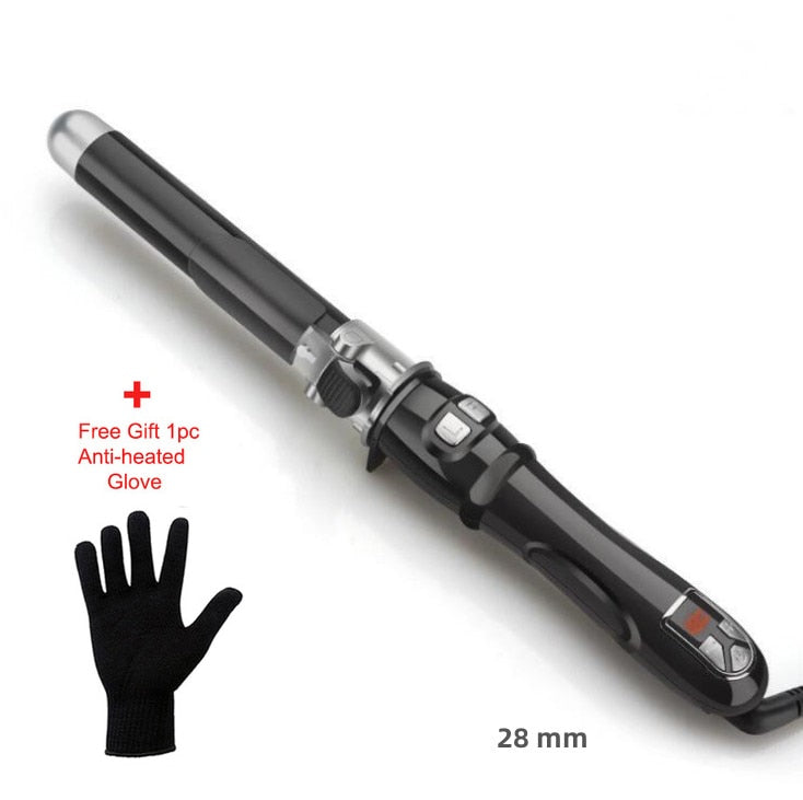Automatic Rotating Hair Curling Iron - 360° Self-Rotating Curling Wand with Adjustable Temperature for Salon-Quality Waves & Curls - Perfect for Home Styling, Parties & Special Occasions