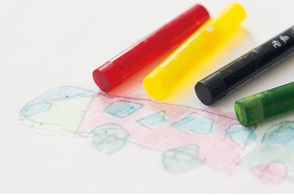 Kokuyo Clear Crayons - 12 Vibrant Colors for Kids Art & School Projects - Non-Toxic Washable Drawing Crayons for Classroom, Home & DIY Crafts