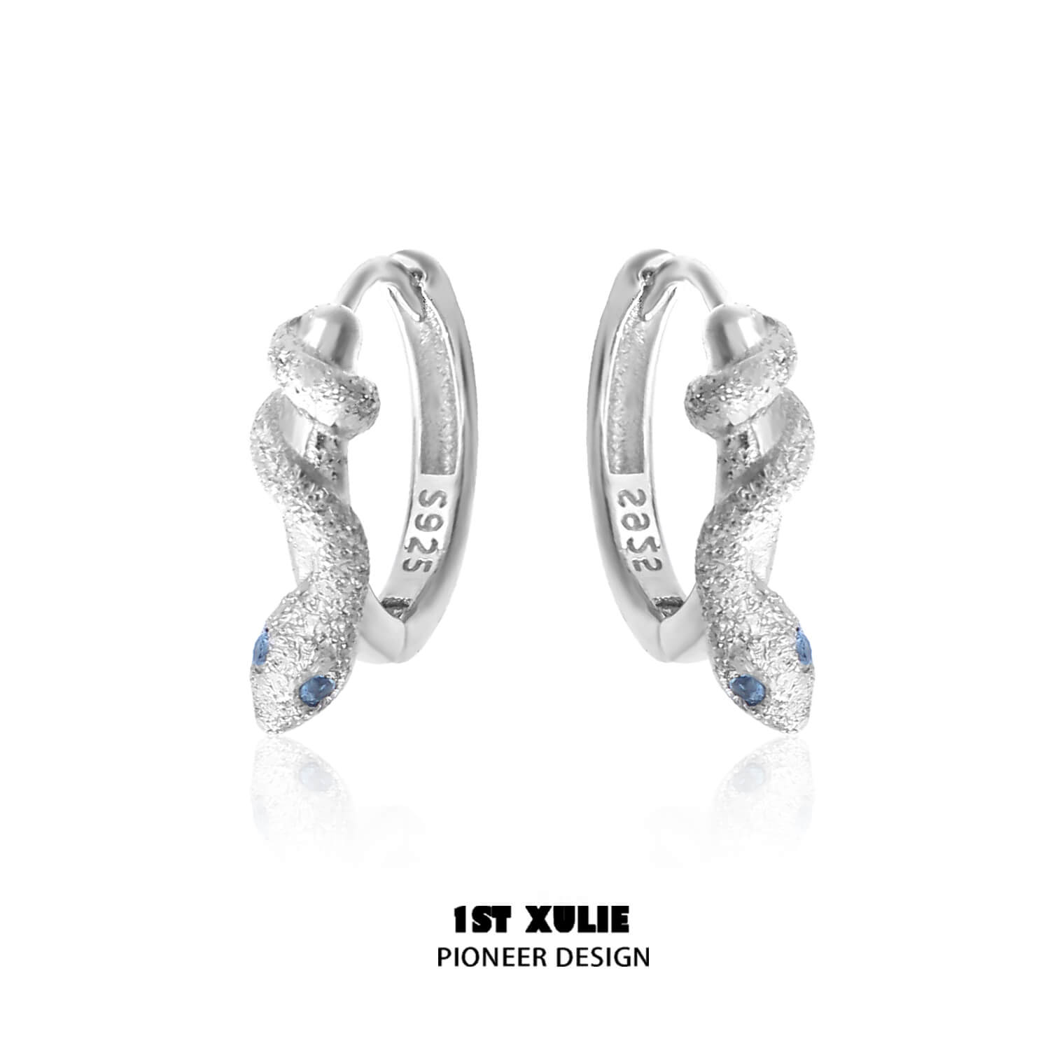Frozen Serpent Girl S925 Sterling Silver Zircon Snake Earrings for Women - Gothic Jewelry for Halloween, Cosplay & Night Out Accessories