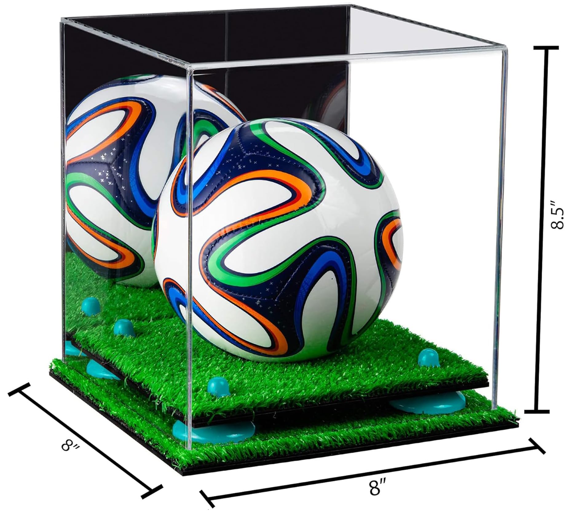 Mini Acrylic Soccer Ball Display Case - Perfect for Collectibles, Awards & Home Decor - Showcase Your Miniature Soccer Memorabilia in Style