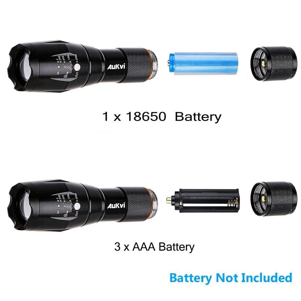 2 Pack Red LED Flashlight with Holster - High Brightness, Durable for Camping, Hiking, Emergency & Outdoor Adventures